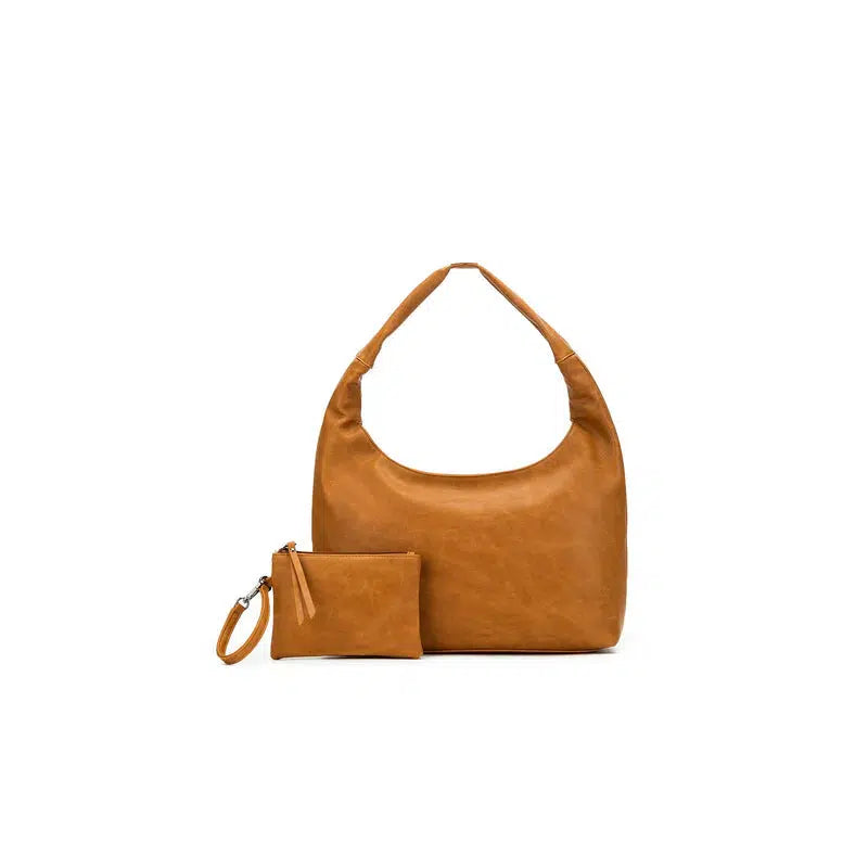 Ophelia Tan 2 Piece Hobo Bag-Bags & Clutches-Black Caviar Designs-The Bay Room