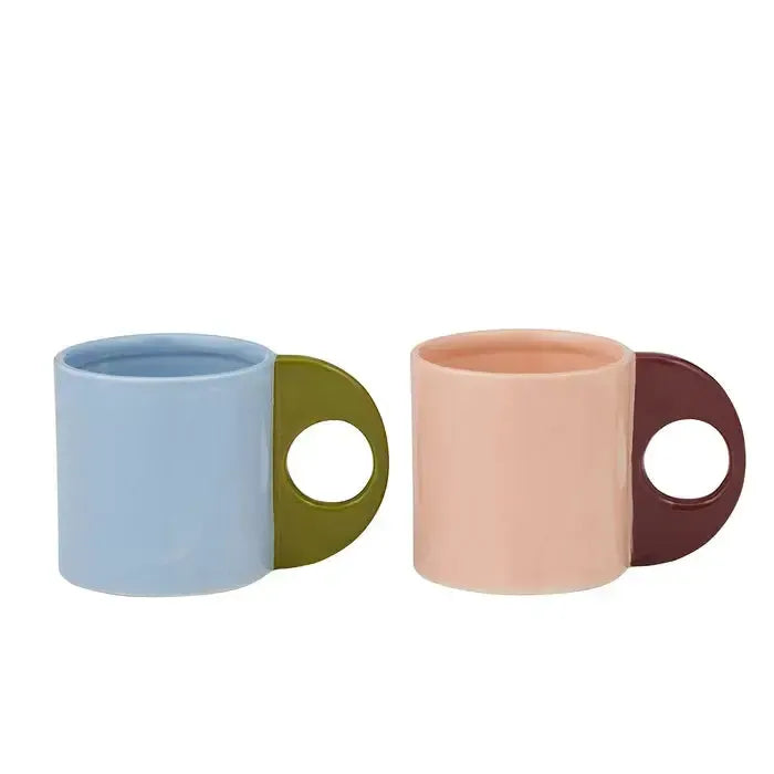 Orb Ceramic Mug 12x9x10cm Nude/Sky-Dining & Entertaining-Coast To Coast Home-The Bay Room