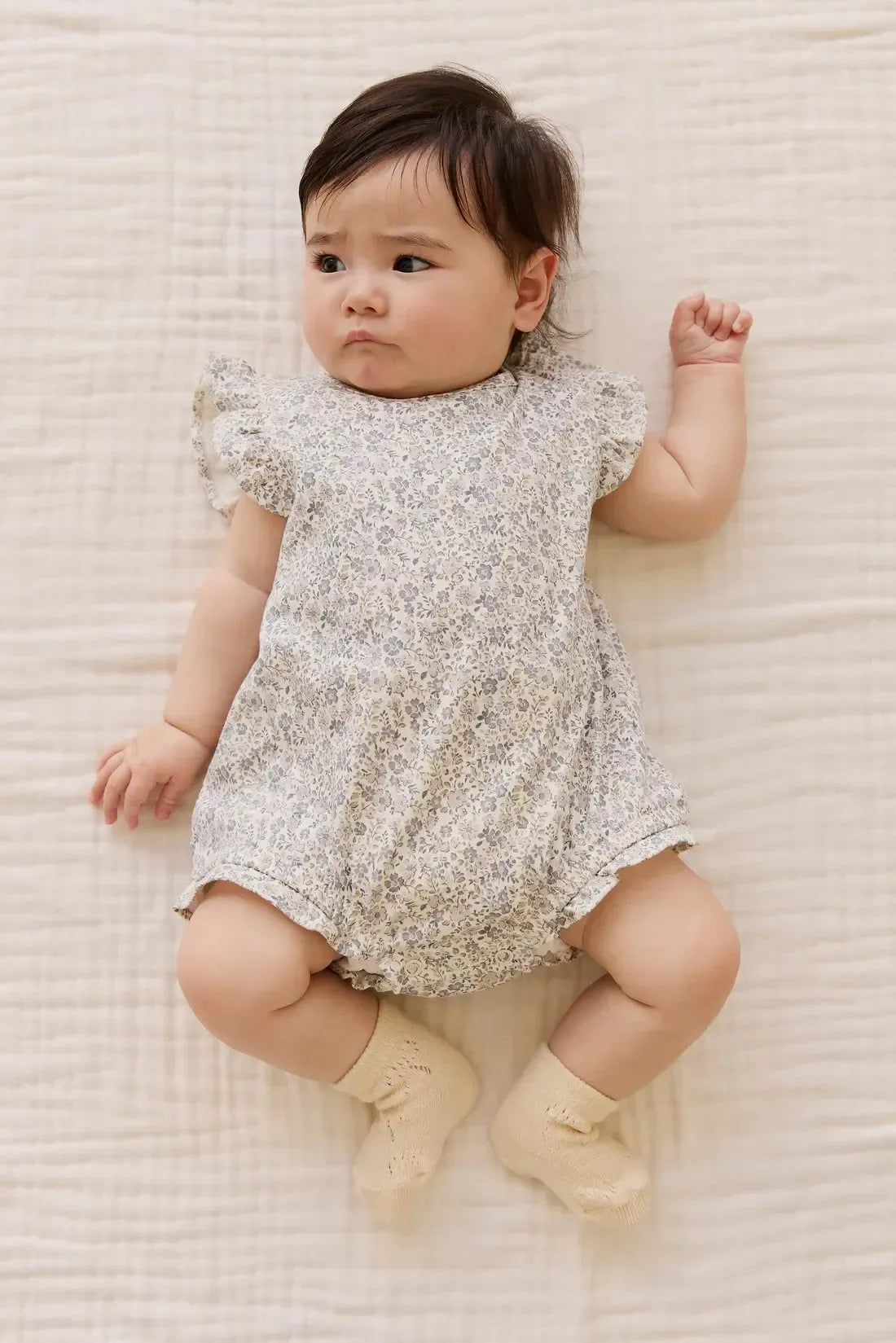 Organic Cotton Adrienne Playsuit - Tully Grey-Clothing & Accessories-Jamie Kay-The Bay Room