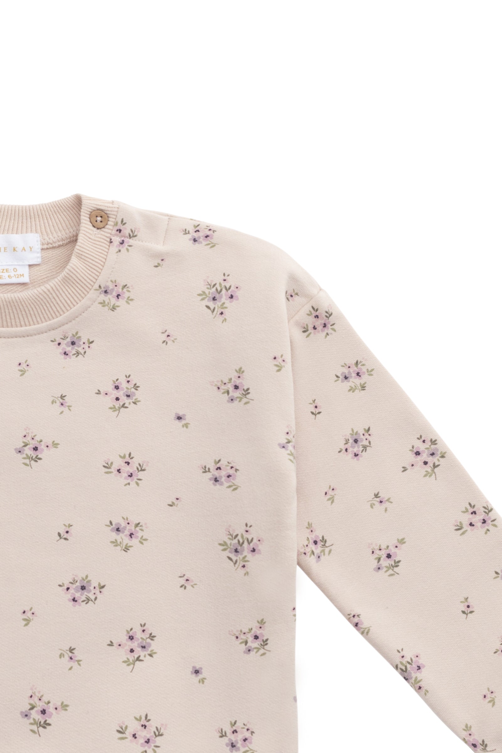 Organic Cotton Bobbie Sweatshirt - Goldie Bouquet Pink Tint-Clothing & Accessories-Jamie Kay-The Bay Room