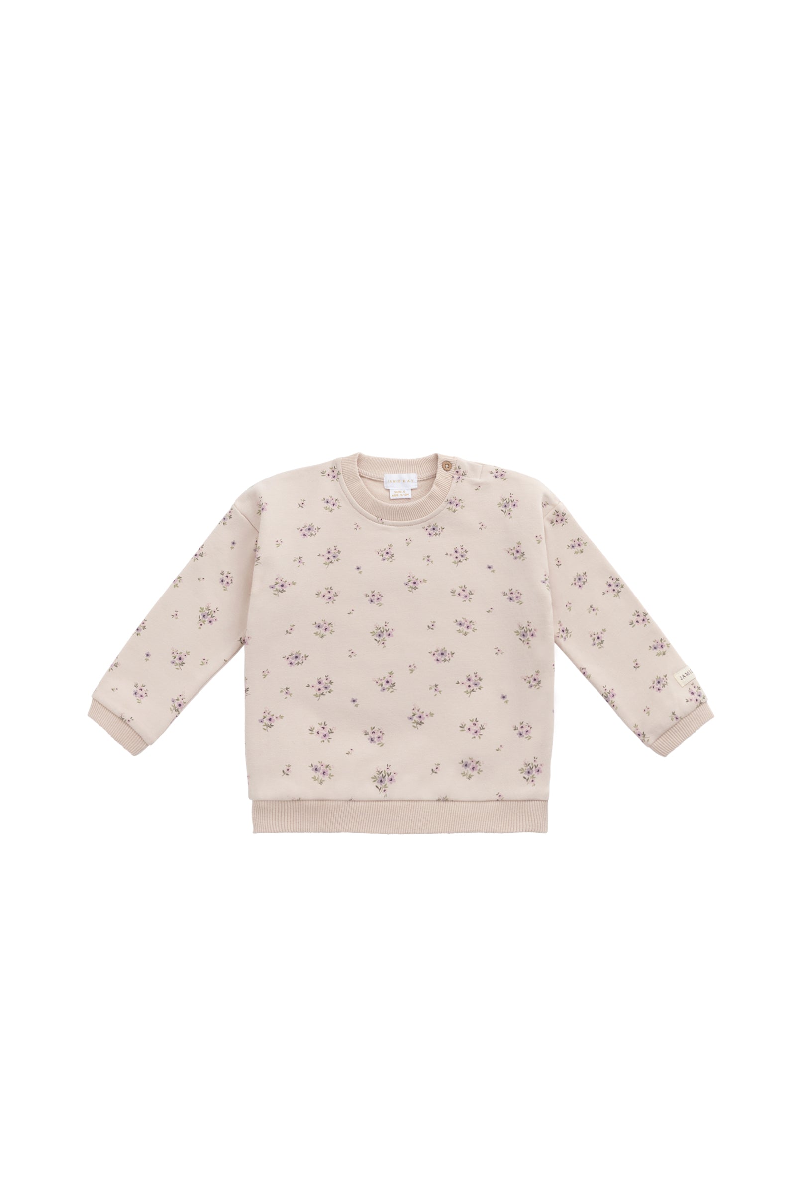 Organic Cotton Bobbie Sweatshirt - Goldie Bouquet Pink Tint-Clothing & Accessories-Jamie Kay-The Bay Room