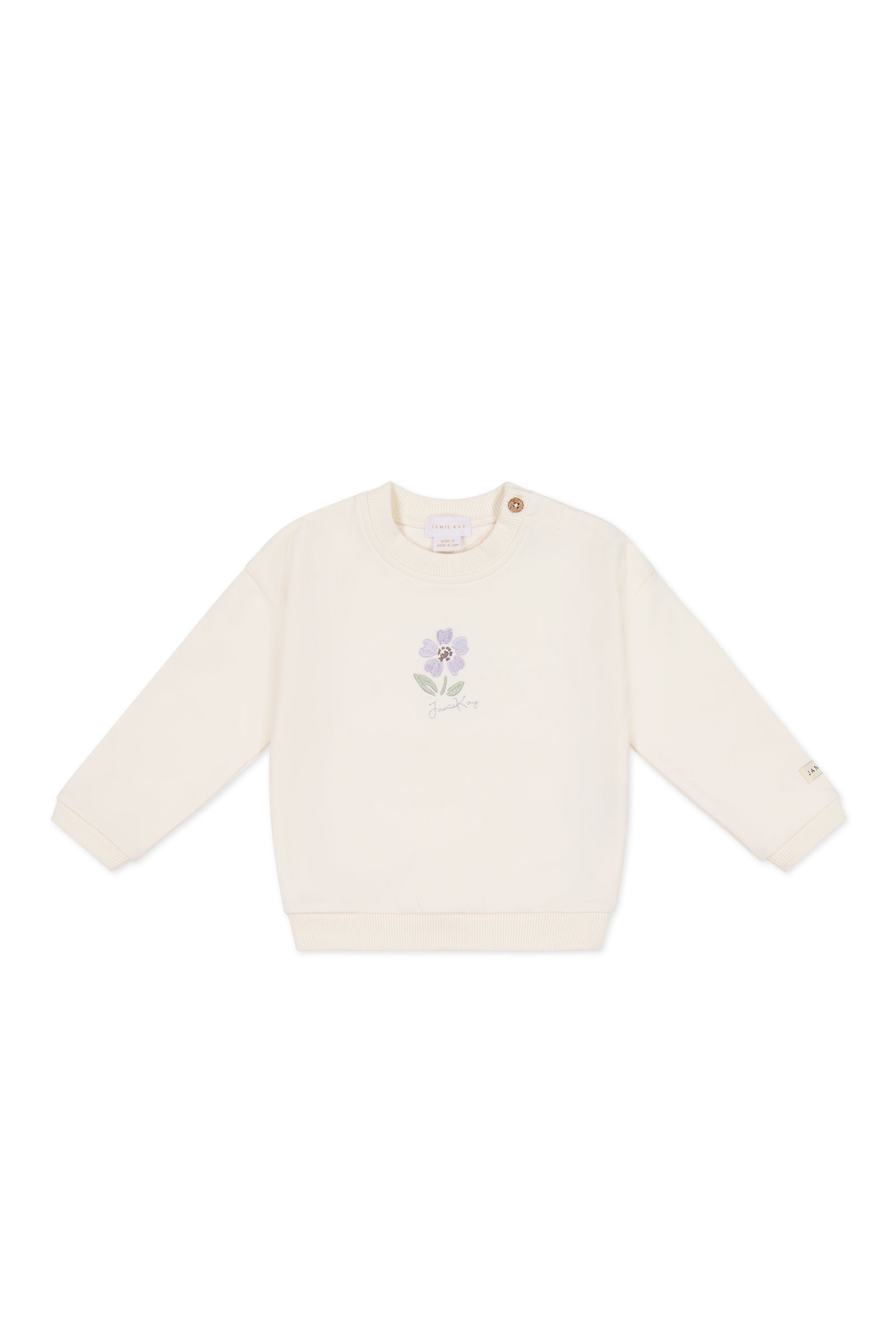 Organic Cotton Bobbie Sweatshirt - Parchment Lola-Clothing & Accessories-Jamie Kay-The Bay Room