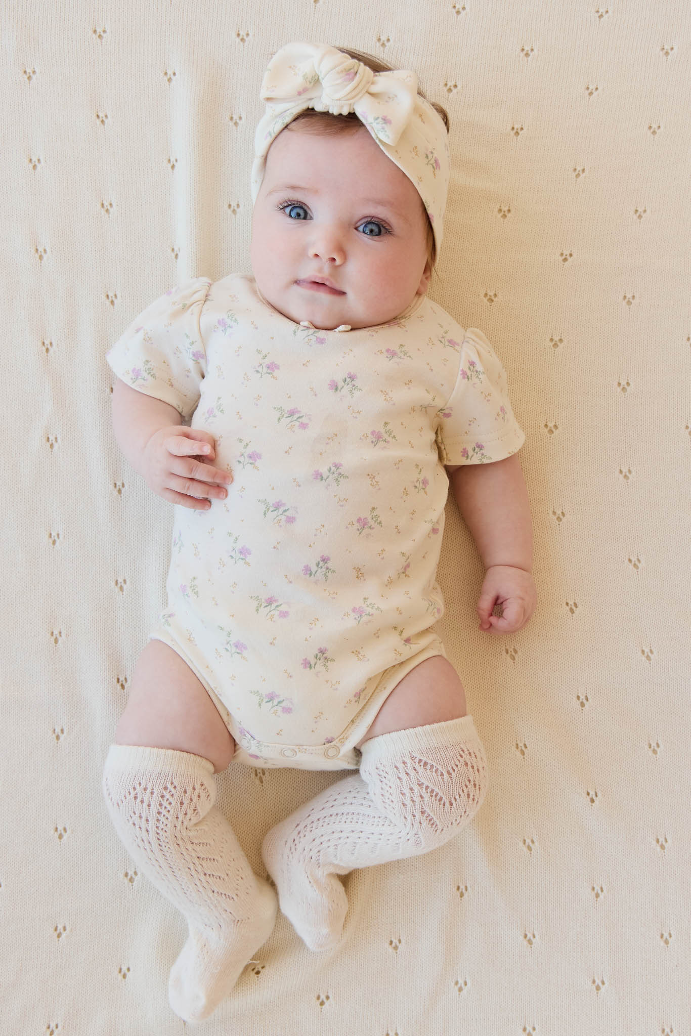 Organic Cotton Cap Sleeve Bodysuit - Thelma Orchid-Clothing & Accessories-Jamie Kay-The Bay Room