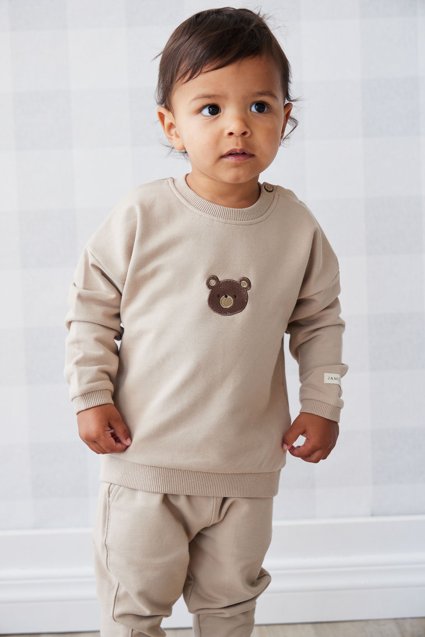 Organic Cotton Damien Sweatshirt - Fawn Bear-Clothing & Accessories-Jamie Kay-The Bay Room