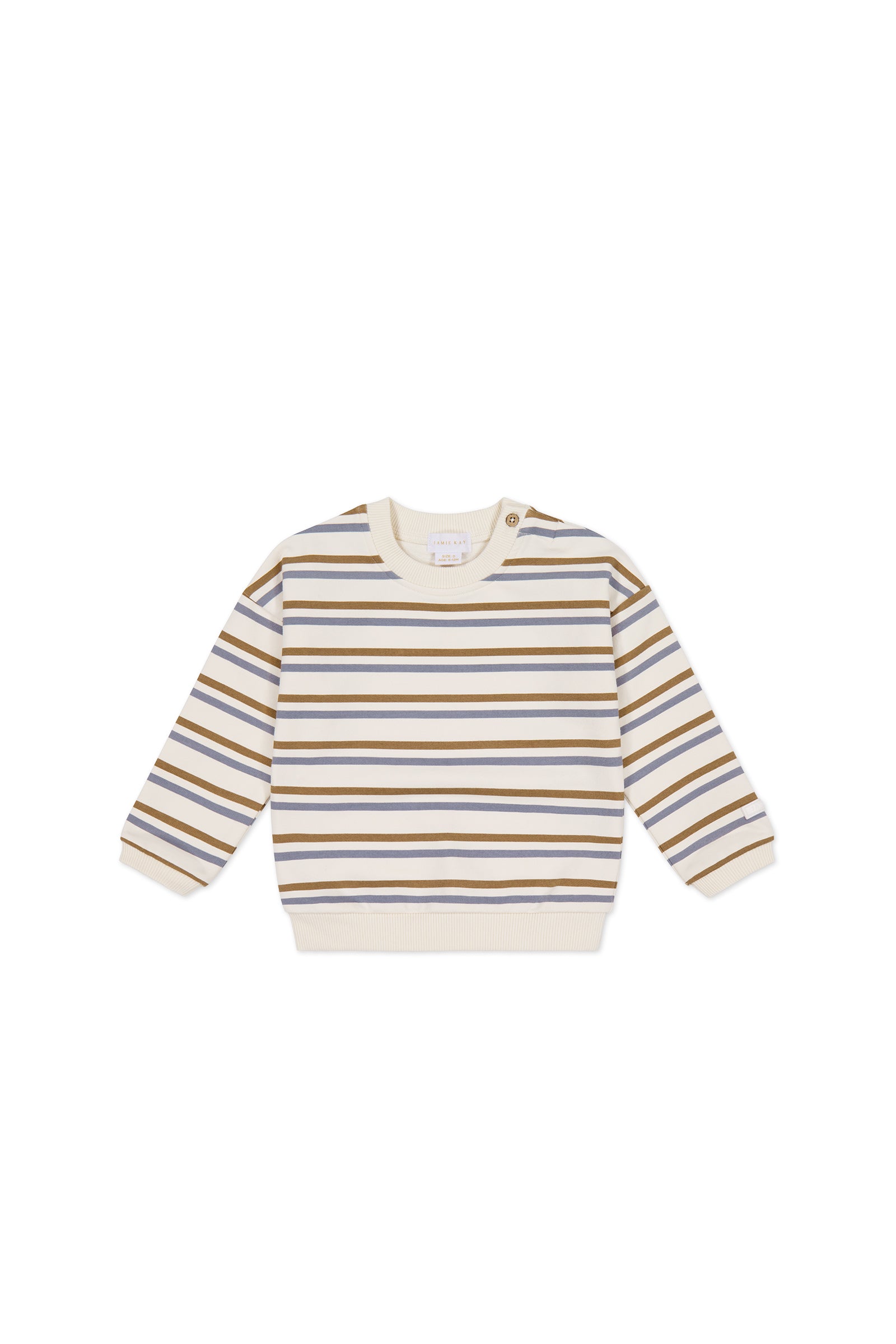 Organic Cotton Damien Sweatshirt - Hudson Stripe Tiger-Clothing & Accessories-Jamie Kay-The Bay Room