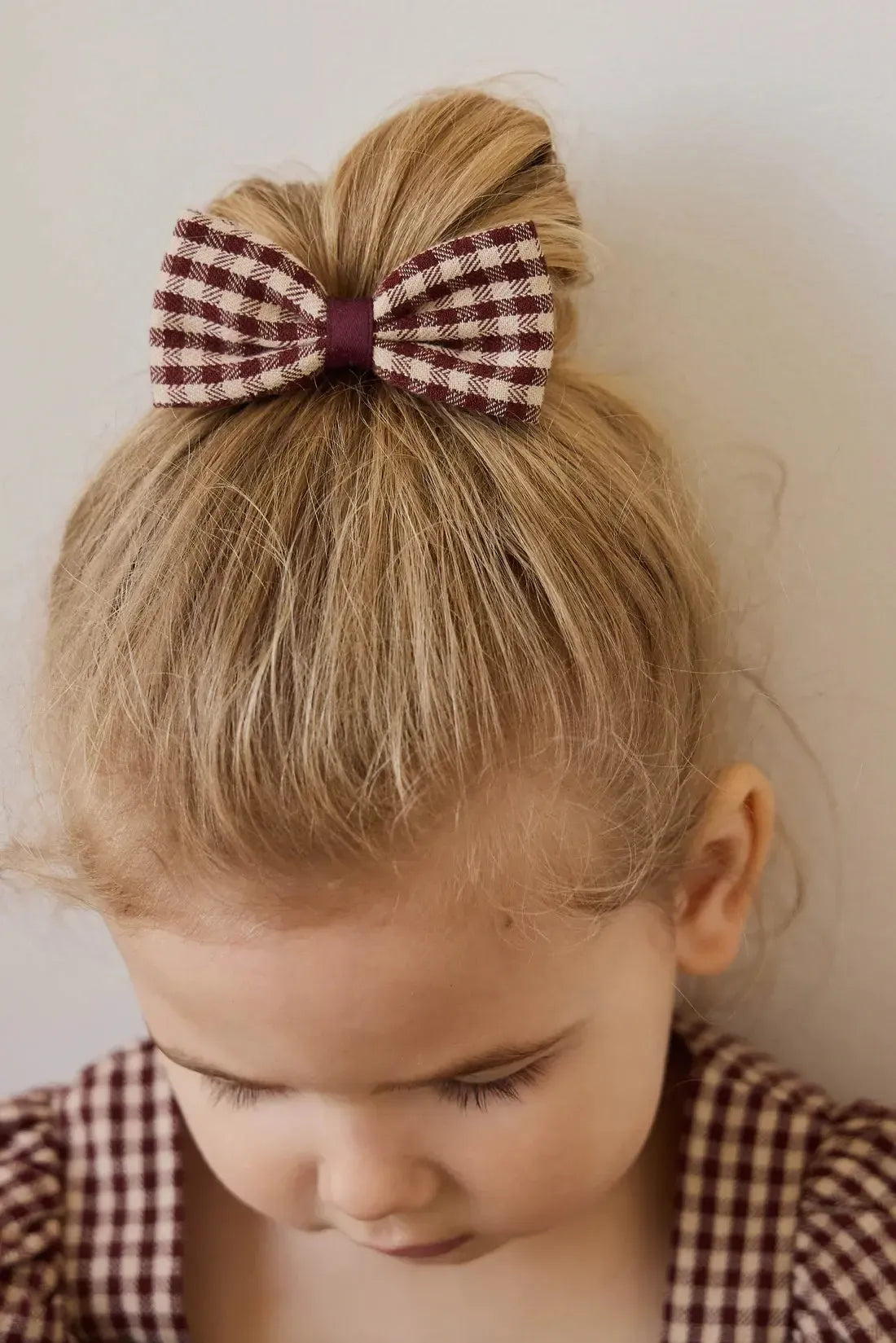 Organic Cotton Desiree Bow - Cinnamon Gingham-Clothing & Accessories-Jamie Kay-The Bay Room