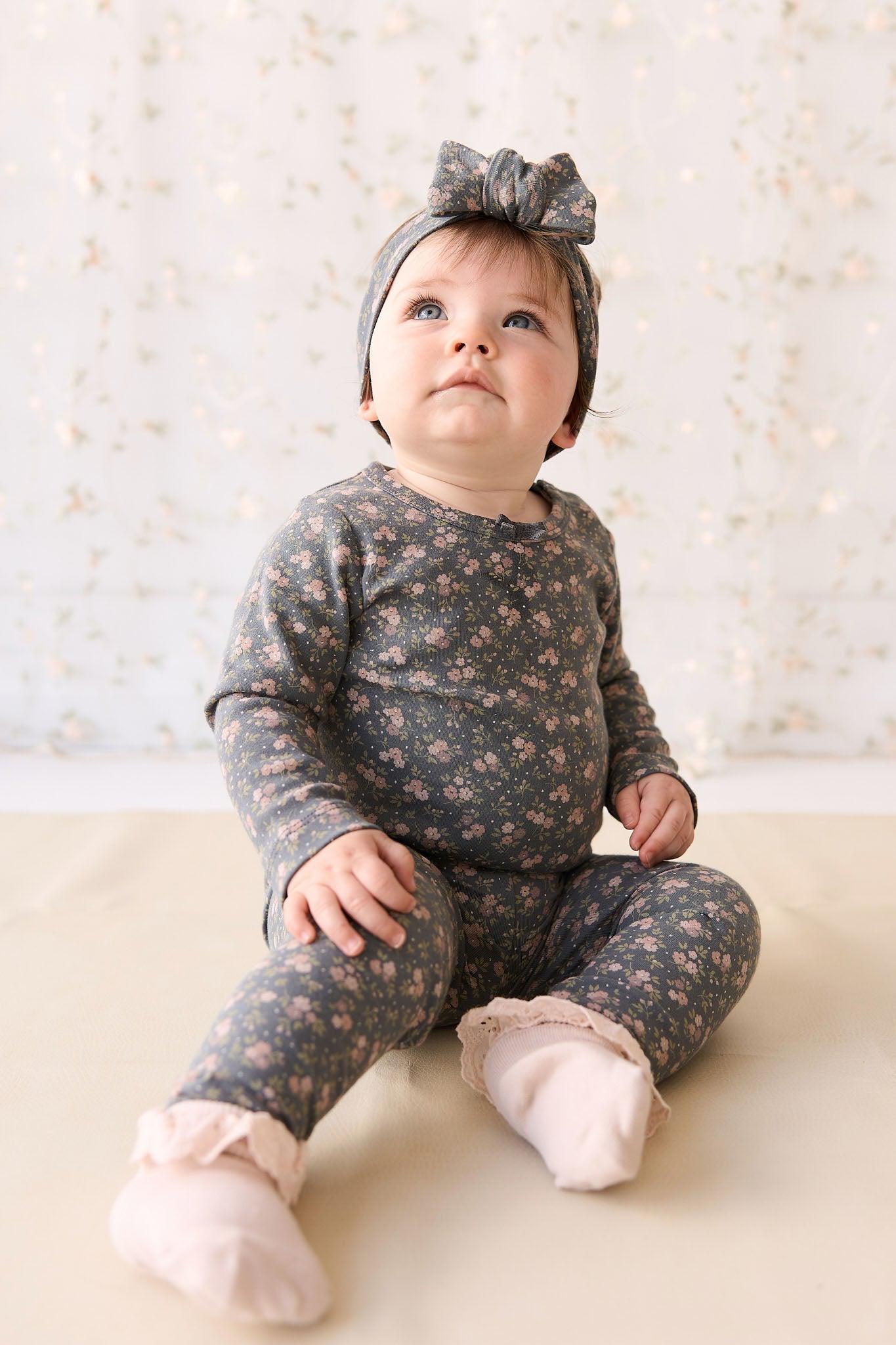 Organic Cotton Everyday Legging - Rosalie Floral Lava-Clothing & Accessories-Jamie Kay-The Bay Room