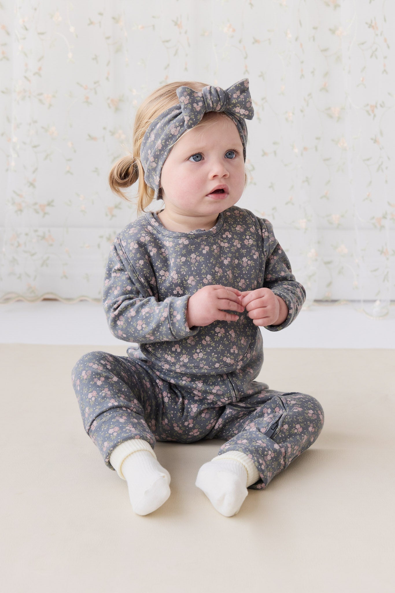 Organic Cotton Frankie Onepiece - Rosalie Floral Lava-Clothing & Accessories-Jamie Kay-The Bay Room