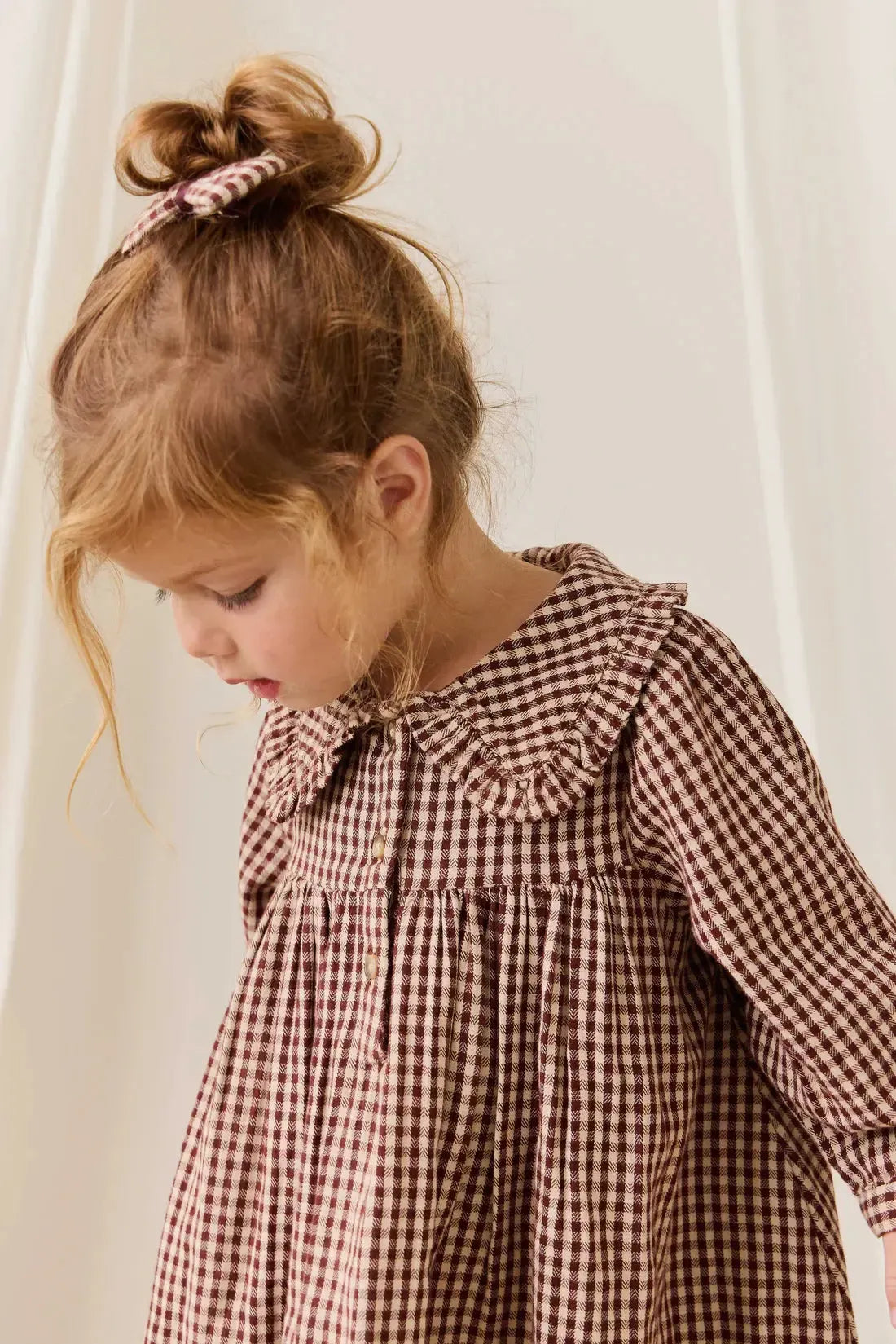 Organic Cotton Ira Dress - Cinnamon Gingham-Clothing & Accessories-Jamie Kay-The Bay Room