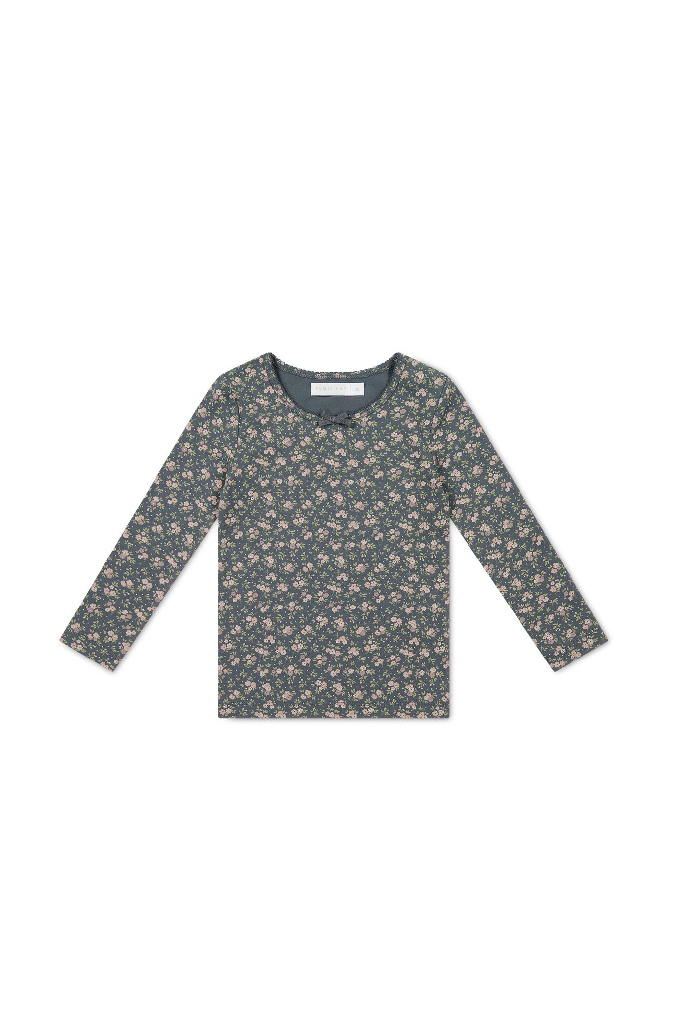 Organic Cotton Long Sleeve Top - Rosalie Floral Lava-Clothing & Accessories-Jamie Kay-The Bay Room