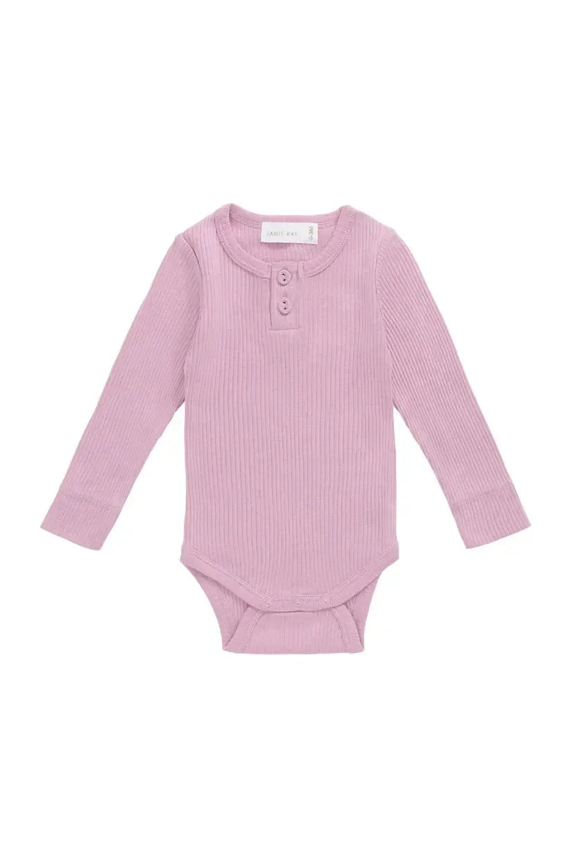Organic Cotton Modal Long Sleeve Bodysuit - Dahlia-Clothing & Accessories-Jamie Kay-The Bay Room