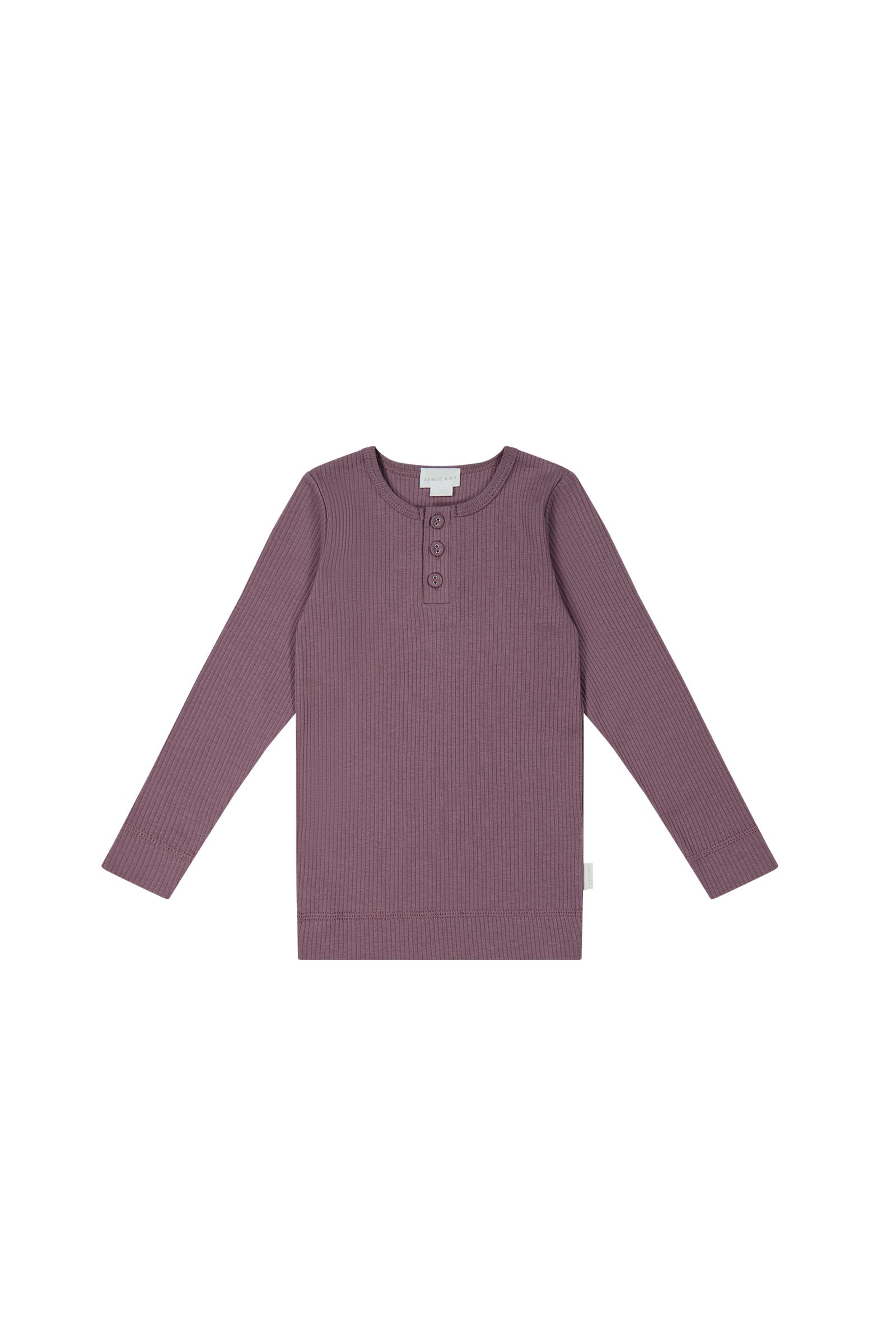 Organic Cotton Modal Long Sleeve Henley - Mauve-Clothing & Accessories-Jamie Kay-The Bay Room
