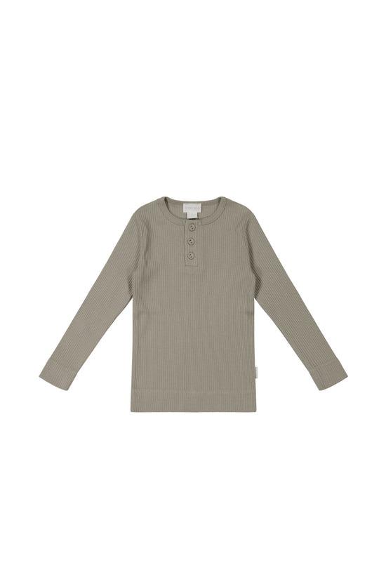 Organic Cotton Modal Long Sleeve Henley - Twig-Clothing & Accessories-Jamie Kay-The Bay Room