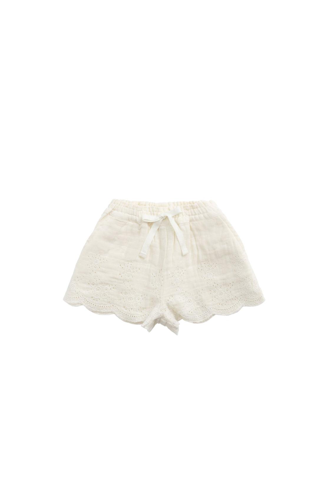 Organic Cotton Muslin Anja Short - Parchment-Clothing & Accessories-Jamie Kay-The Bay Room