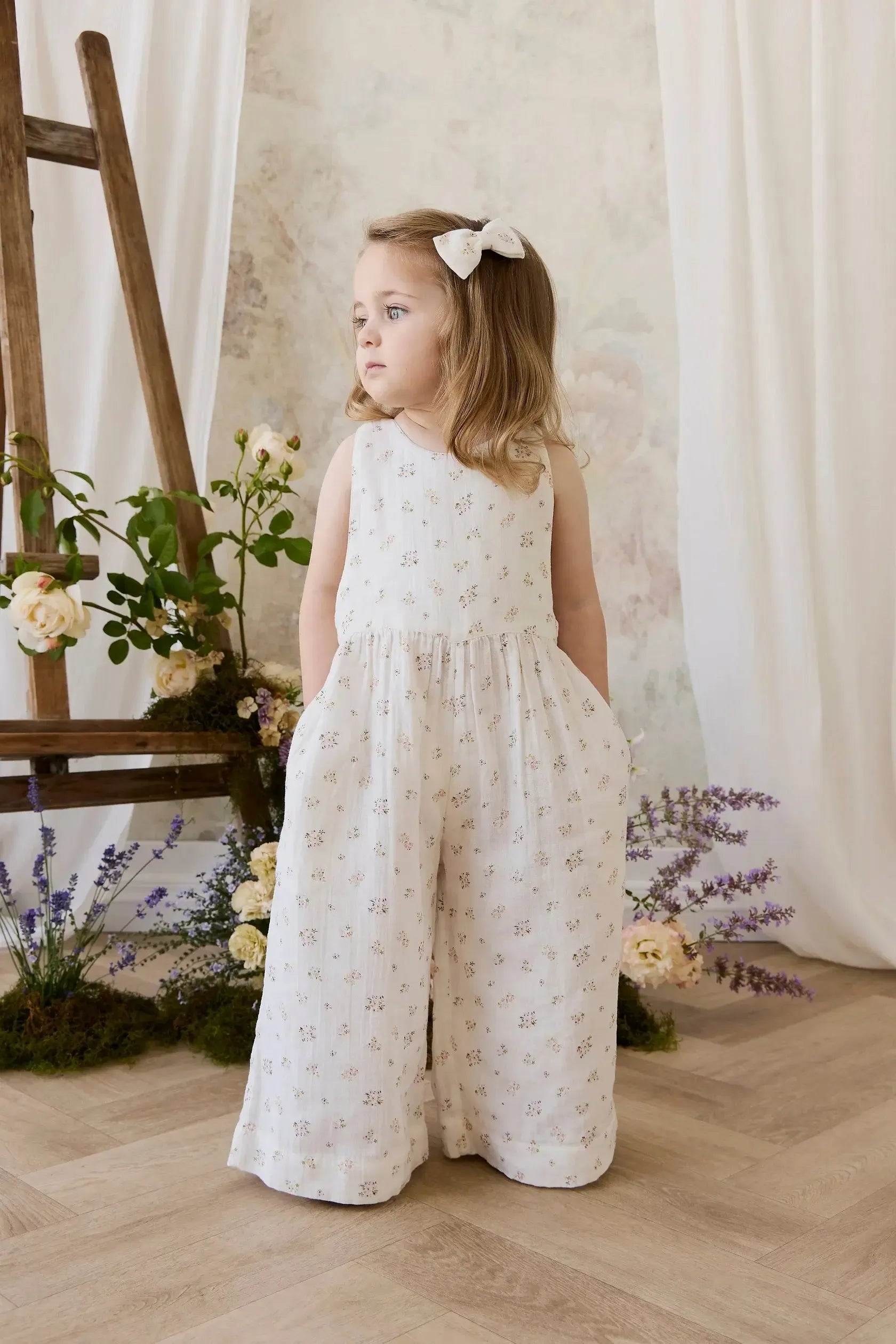 Organic Cotton Muslin Marceline Jumpsuit - Ayla Whisper-Clothing & Accessories-Jamie Kay-The Bay Room