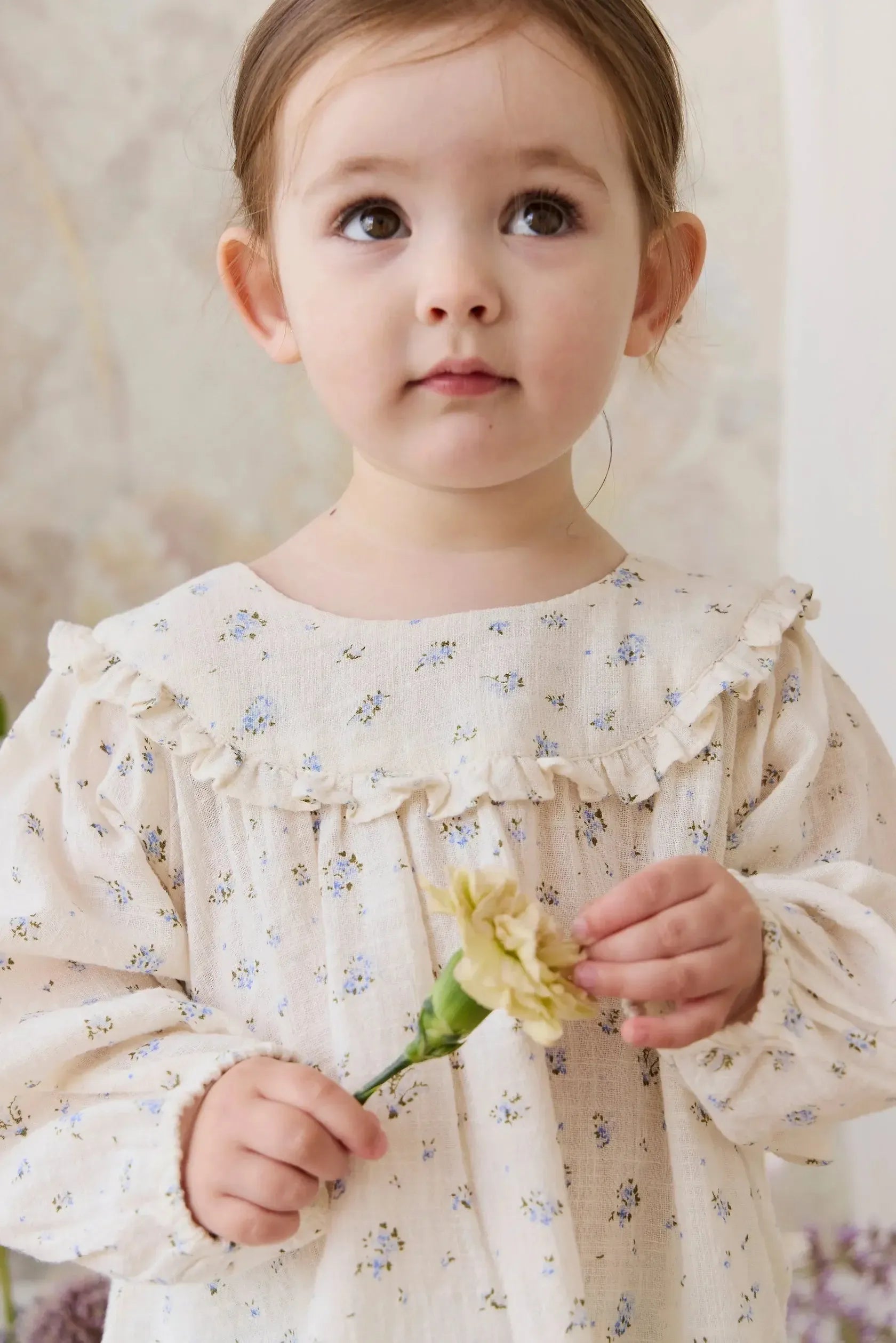 Organic Cotton Nathalie Blouse - Juniper Fields Blue-Clothing & Accessories-Jamie Kay-The Bay Room