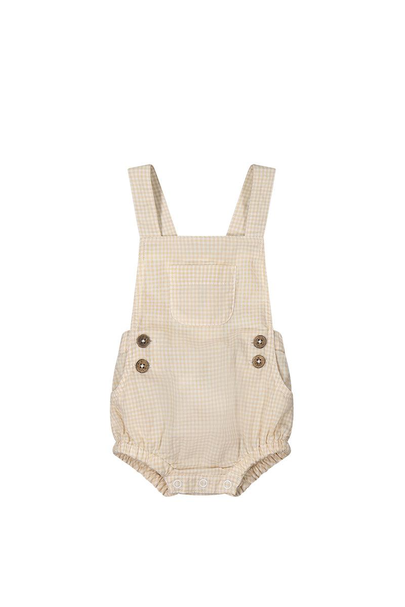 Organic Cotton Robin Romper - Sesame Gingham-General-Jamie Kay-The Bay Room