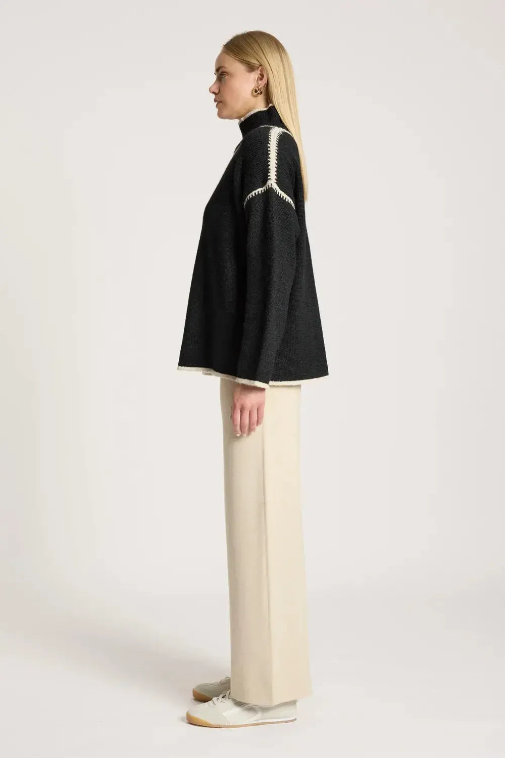 Orin Jumper - Black/Dune-Knitwear & Jumpers-Eb & Ive-The Bay Room