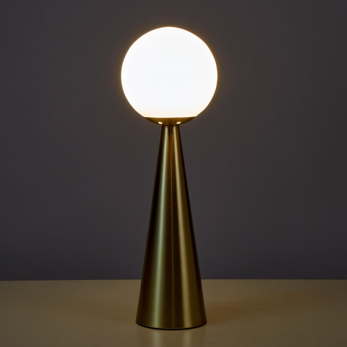 Orion Table Lamp 45cm Gold & White-Lighting-Amalfi-The Bay Room