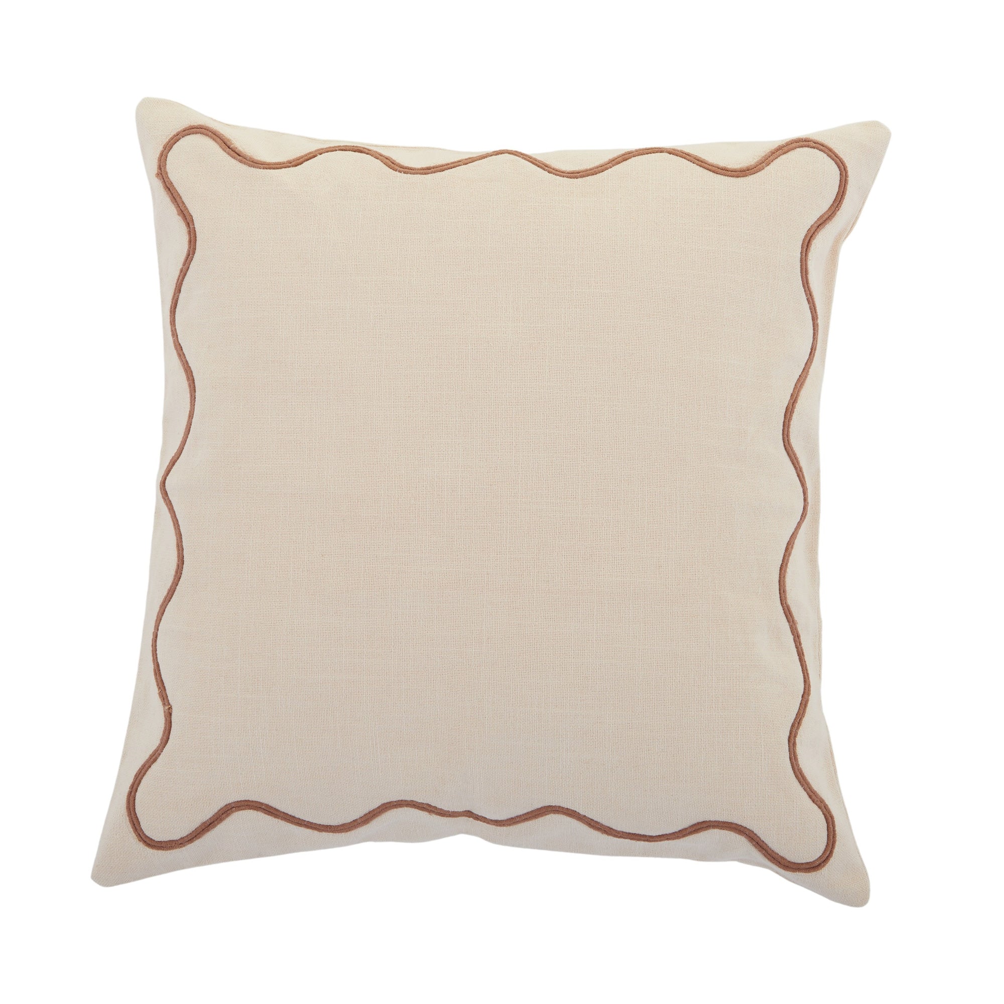 Orla Cotton Cushion 50x50cm Nude/Terra-Soft Furnishings-Coast To Coast Home-The Bay Room