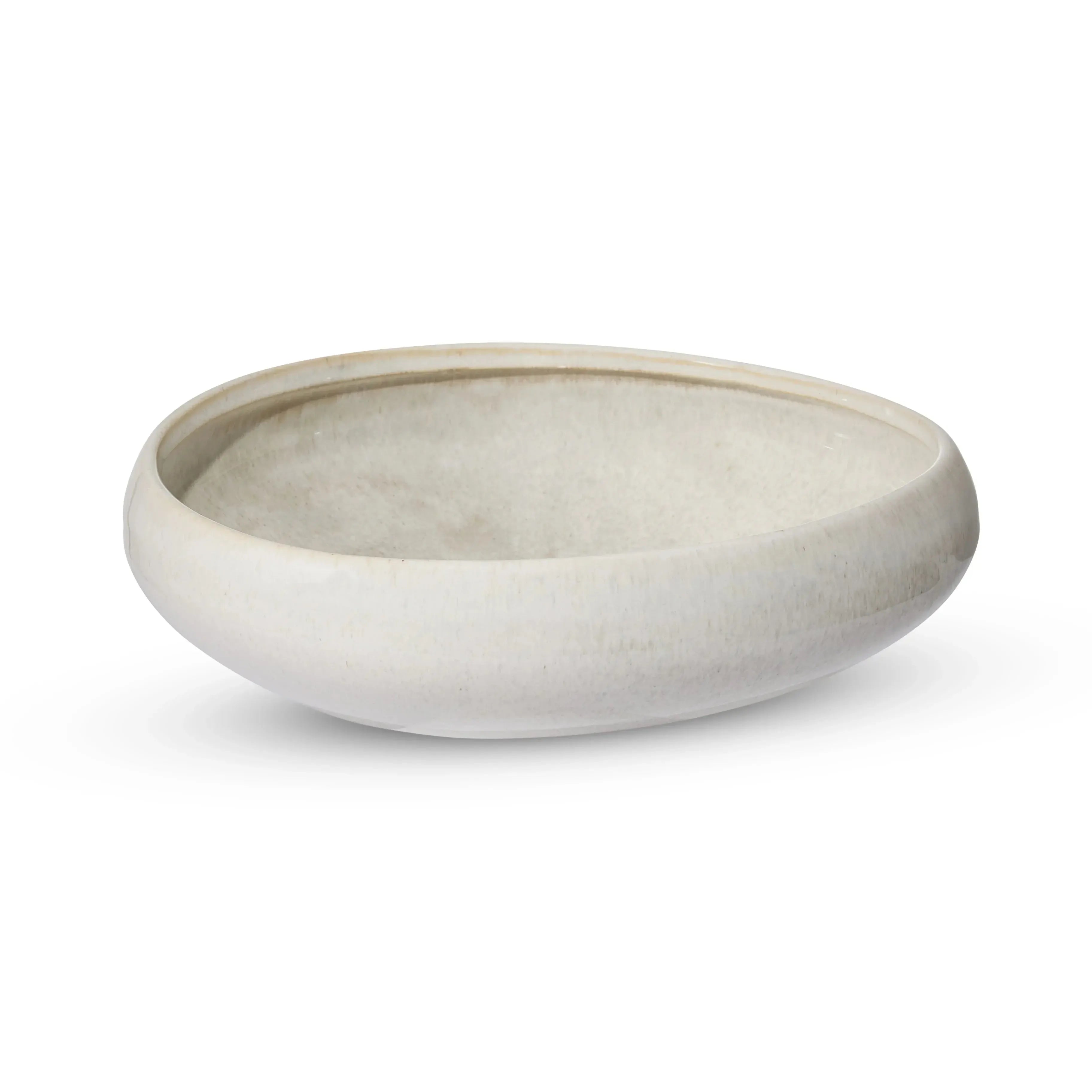 Oslo Reactive Ivory Shallow Bowl 28x27x7.5cm-Dining & Entertaining-Madras Link-The Bay Room