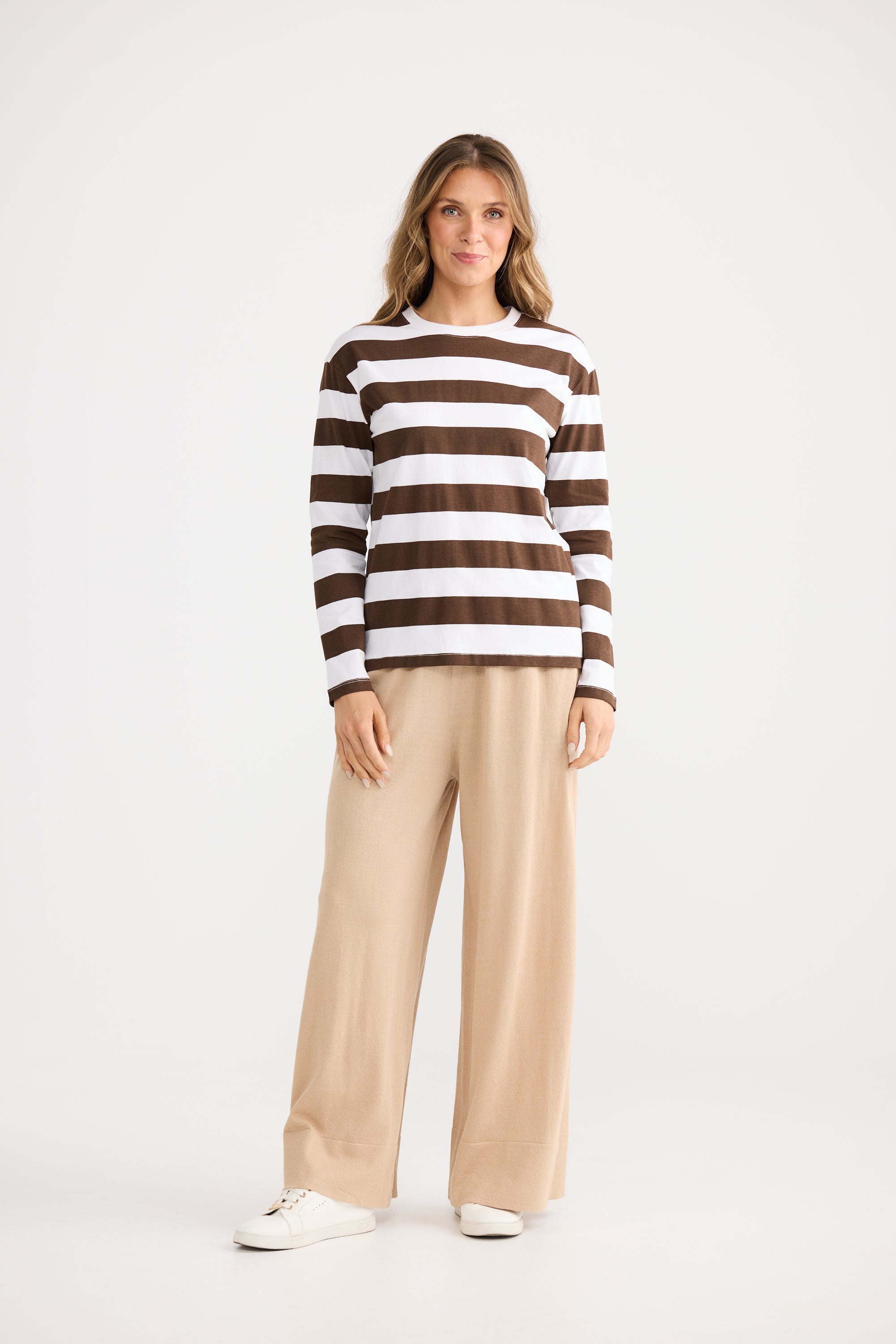 Otis Top - Brown Stripe-Tops-Home Love-The Bay Room