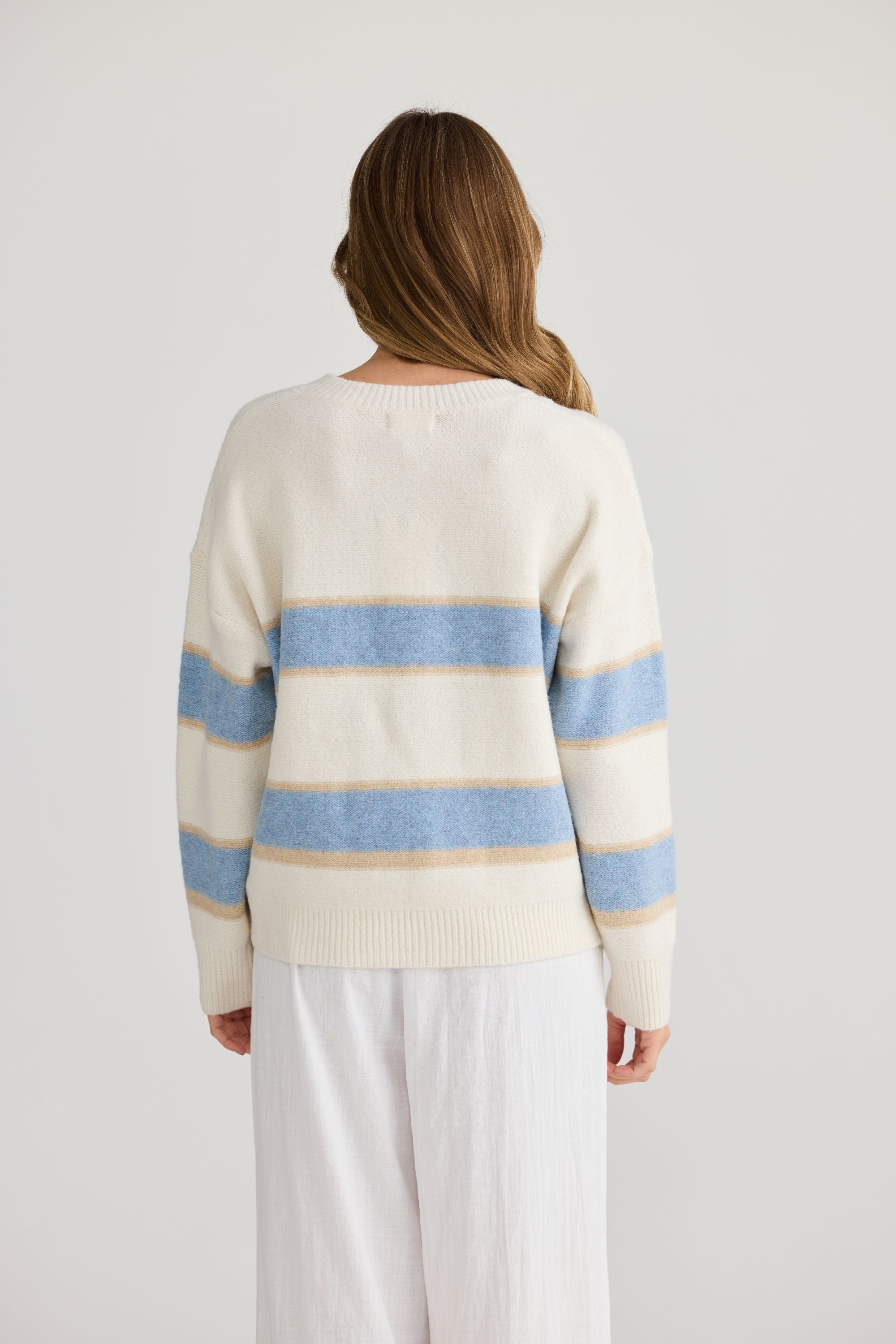 Overboard Knit - Lake Stripe-Knitwear & Jumpers-Holiday-The Bay Room