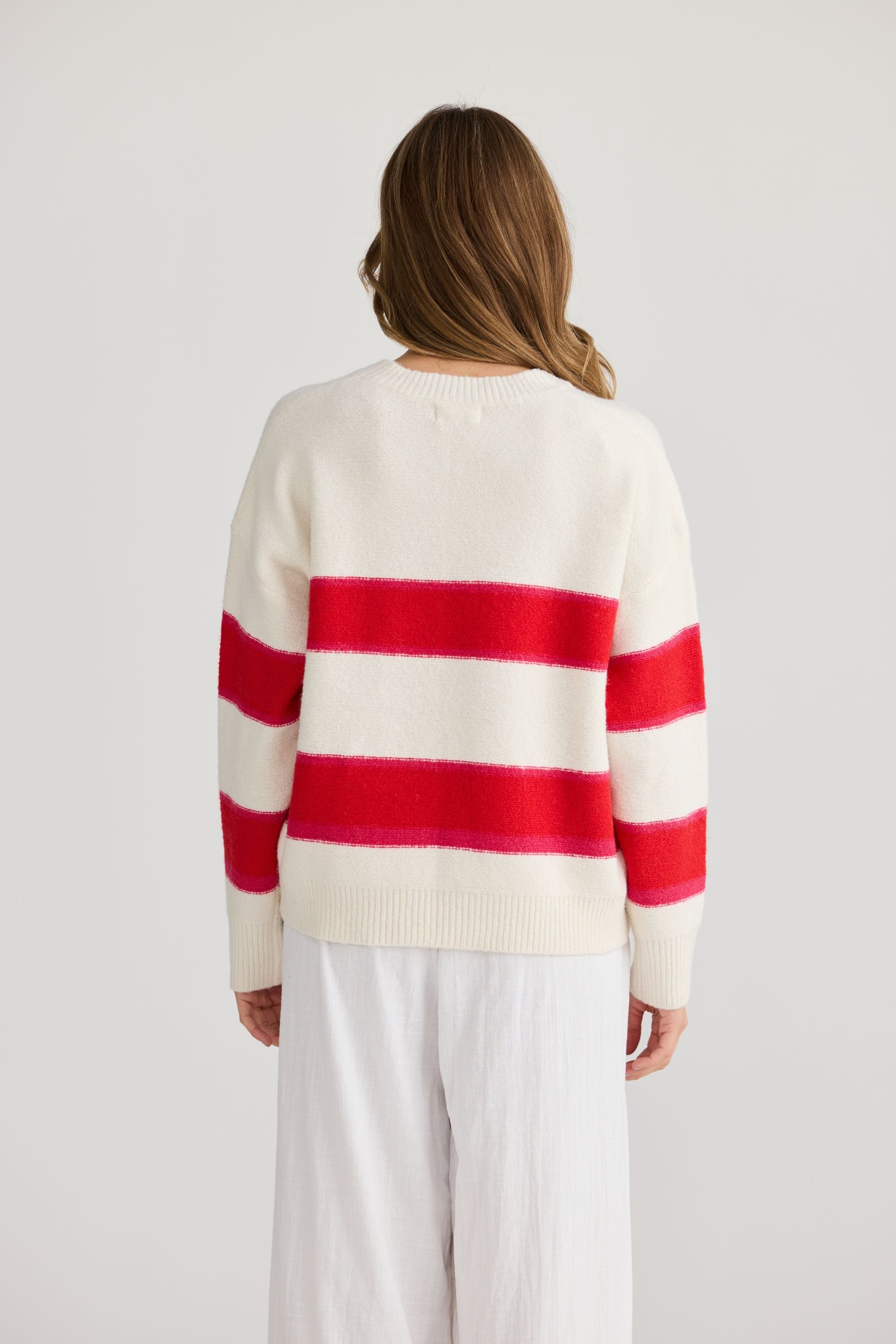Overboard Knit - Red Stripe-Knitwear & Jumpers-Holiday-The Bay Room