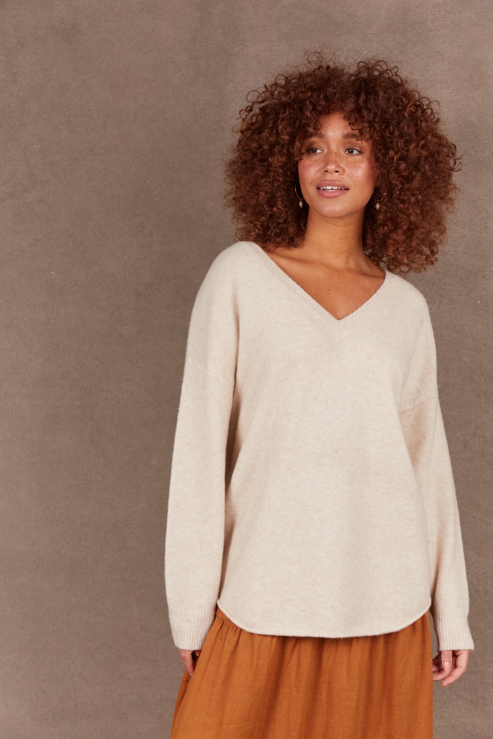 Paarl Knit - Oat-Knitwear & Jumpers-Eb & Ive-The Bay Room