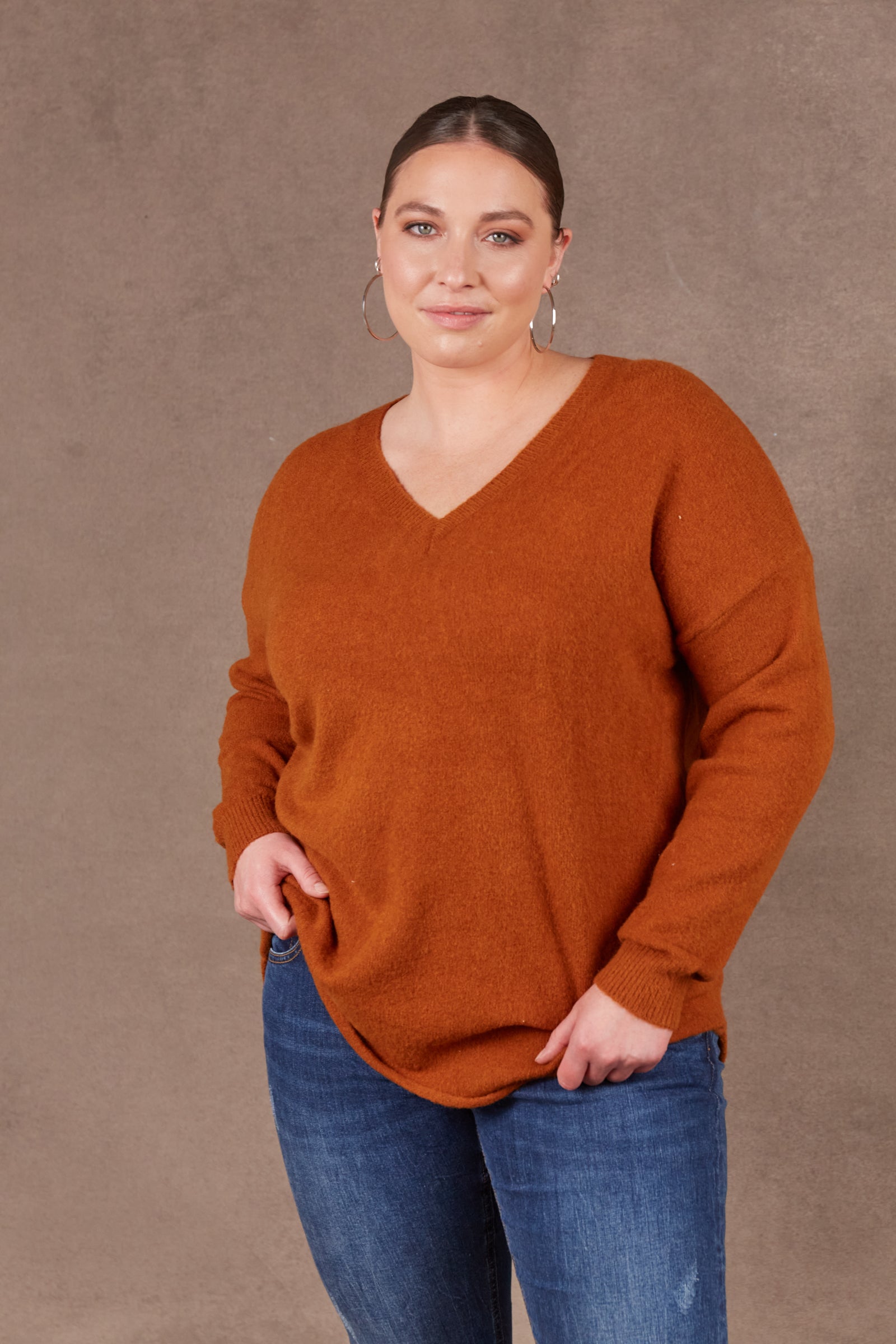Paarl Knit - Ochre-Knitwear & Jumpers-Eb & Ive-The Bay Room