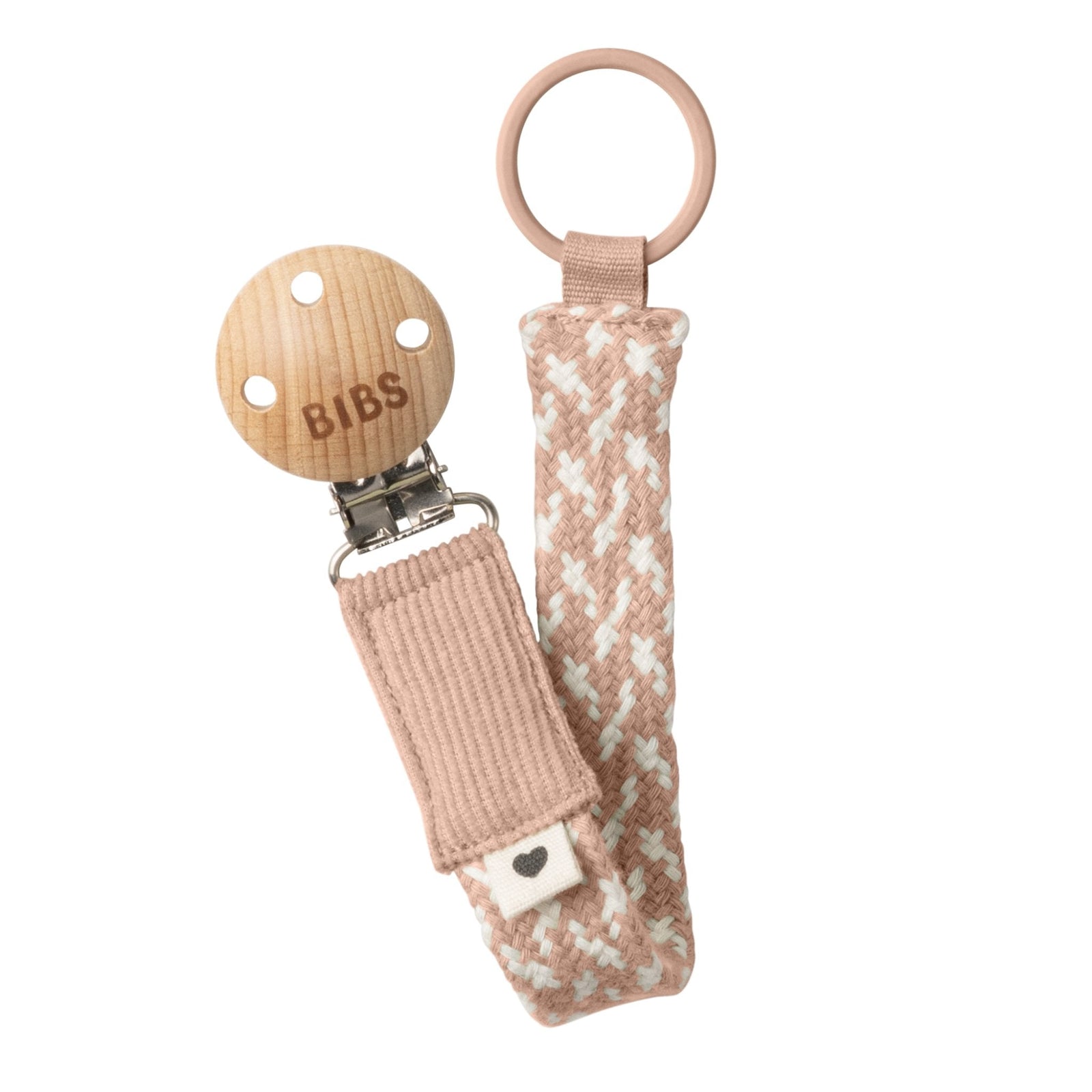 Pacifier Clip - Blush/Ivory-Nursery & Nurture-BIBS-The Bay Room