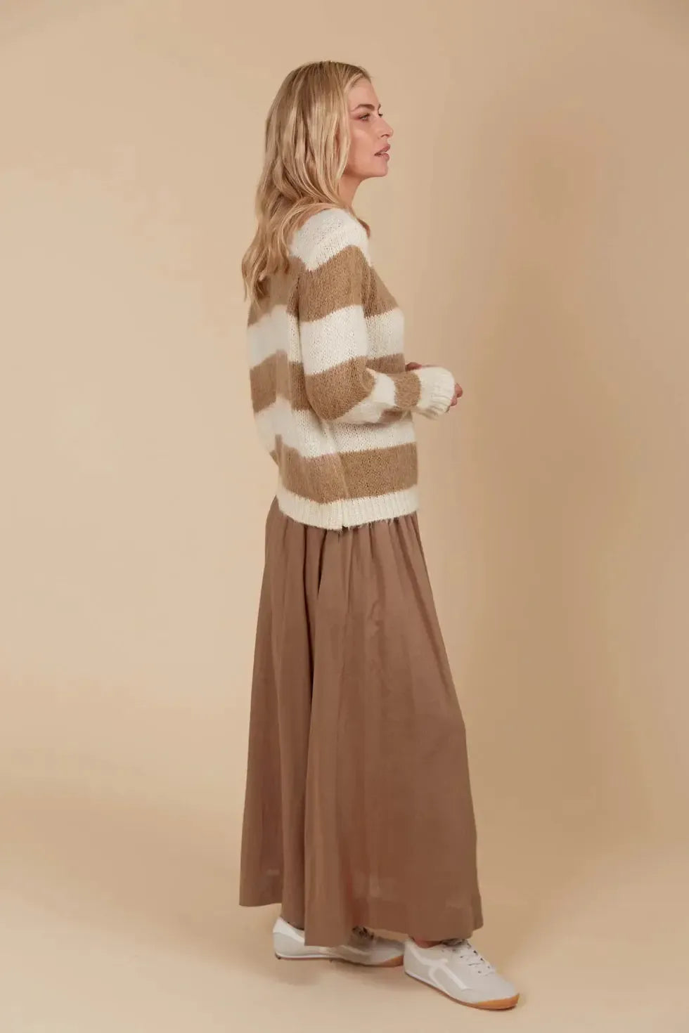 Pallas Stripe Jumper - Toffee-Knitwear & Jumpers-Isle Of Mine-The Bay Room