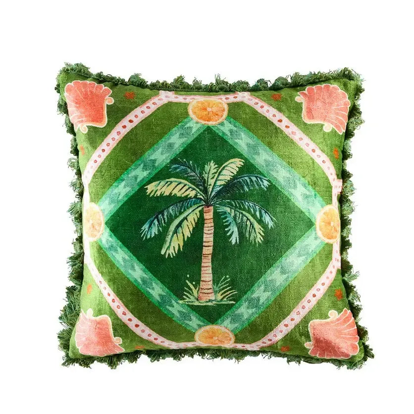 Palm Cove Green Cushion-Soft Furnishings-KAS-The Bay Room