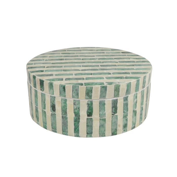 Palma Inlay Box 20x12cm Green/Ivory-Decor Items-Coast To Coast Home-The Bay Room