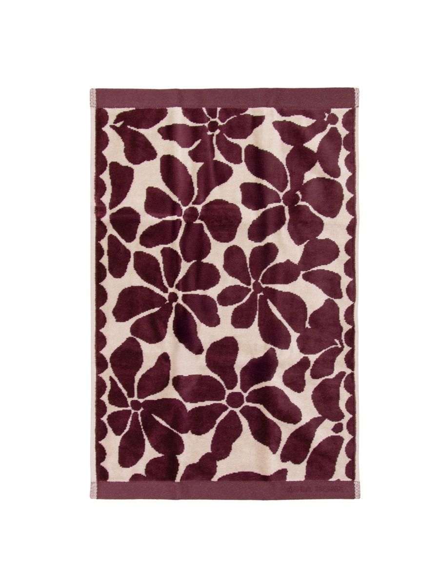 Palma Petal Australian Cotton Hand Towel in Mulberry/Shell-Soft Furnishings-Aura Home-The Bay Room