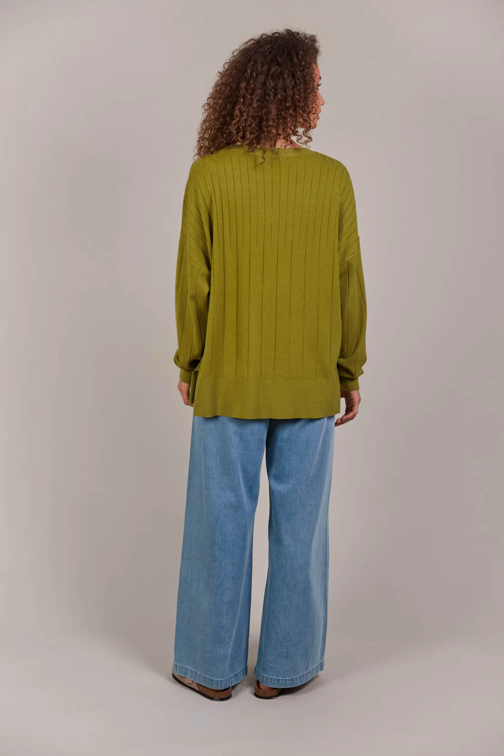 Palmer Relaxed Knit - Chartreuse-Knitwear & Jumpers-Eb & Ive-The Bay Room