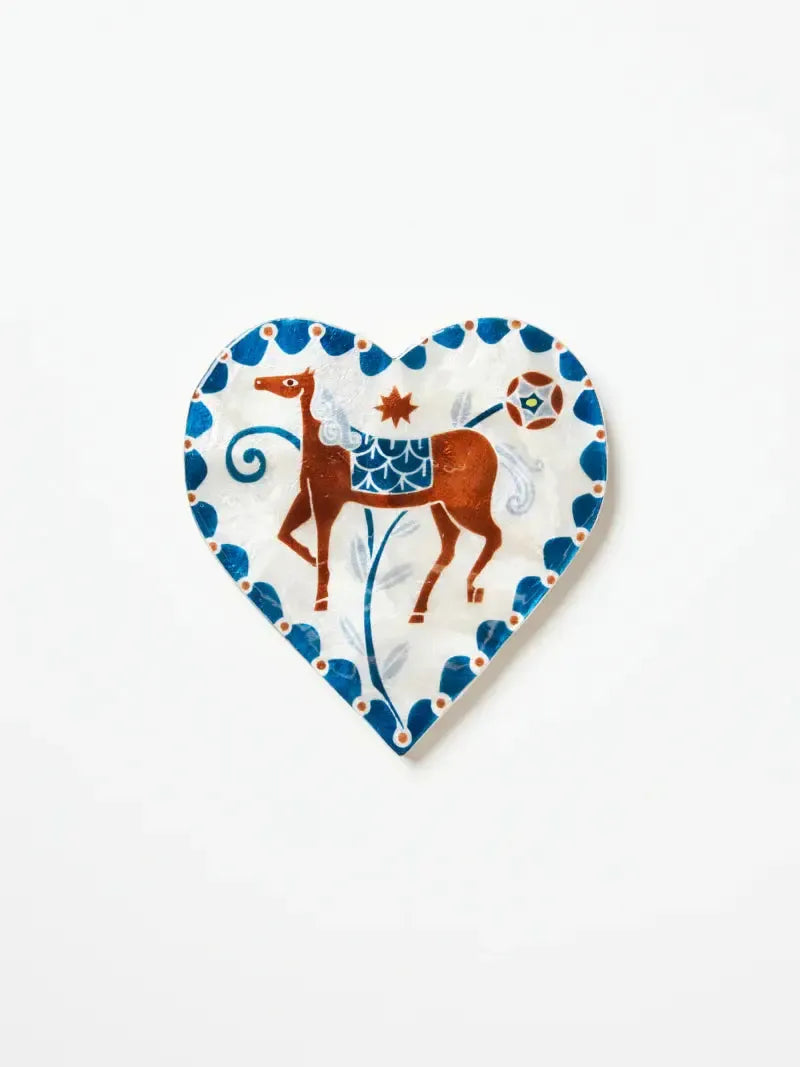 Paloma Heart White Horse-Wall Decor-Jones & Co-The Bay Room