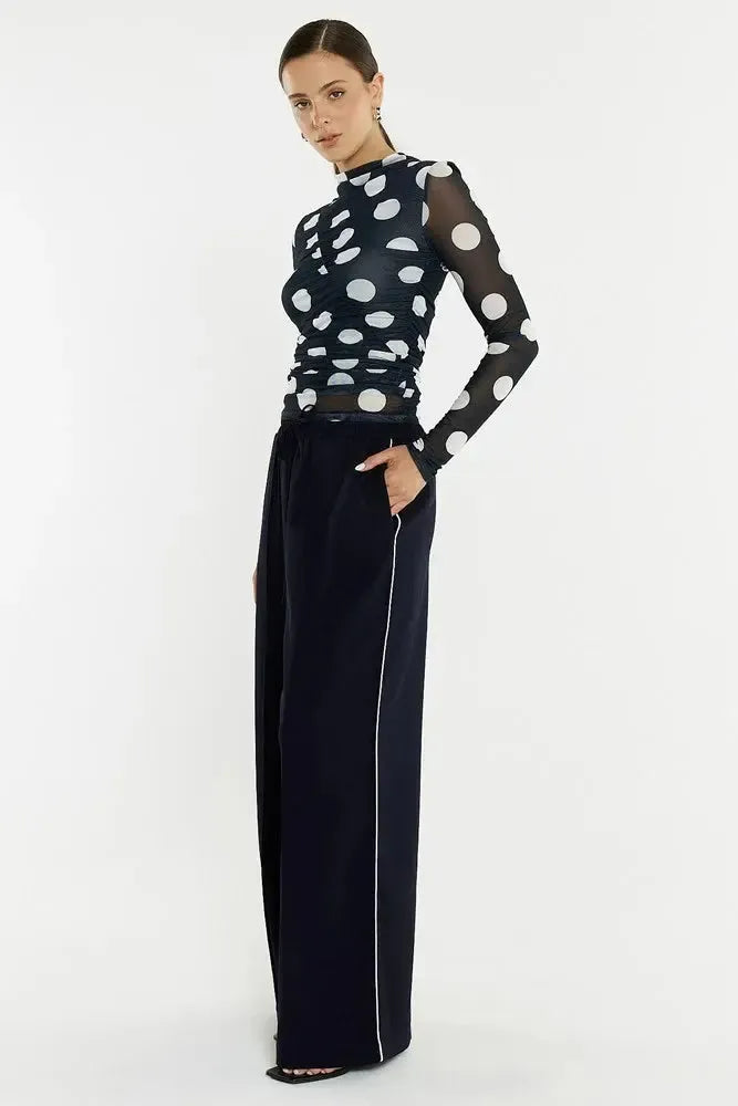 Pammie Seamed Mesh Top - Spot-SASS-The Bay Room