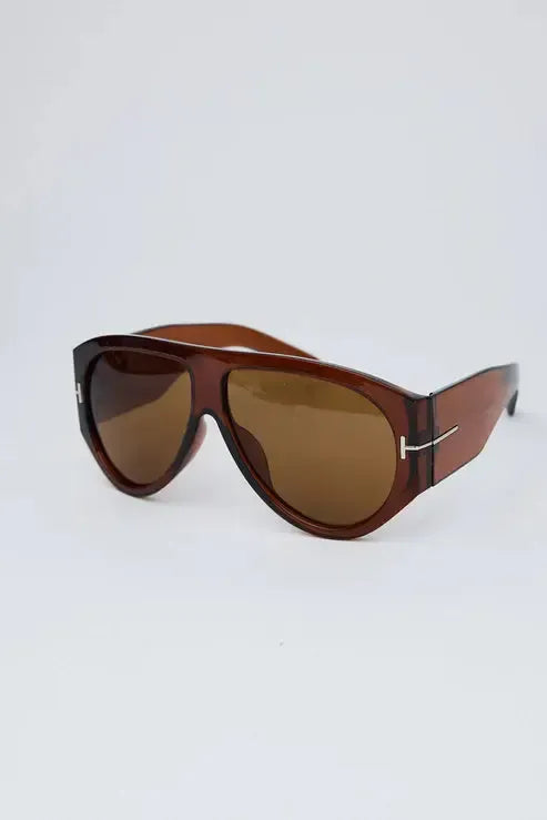 Paparazzi Sunglasses - Brown-Headwear & Sunglasses-Holiday-The Bay Room