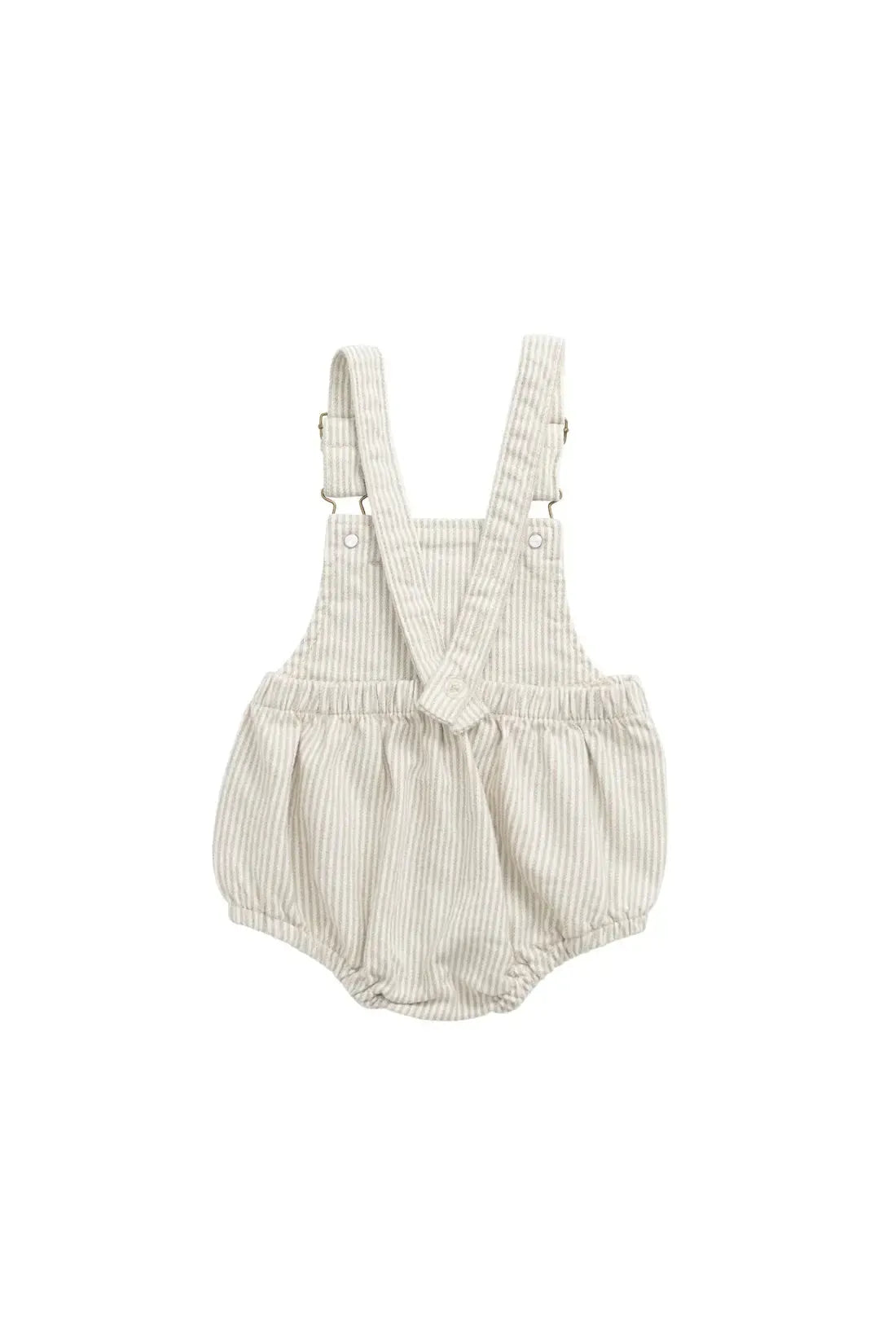 Pax Playsuit - Fine Vertical Stripe Sandy Brown/Cloud-Clothing & Accessories-Jamie Kay-The Bay Room