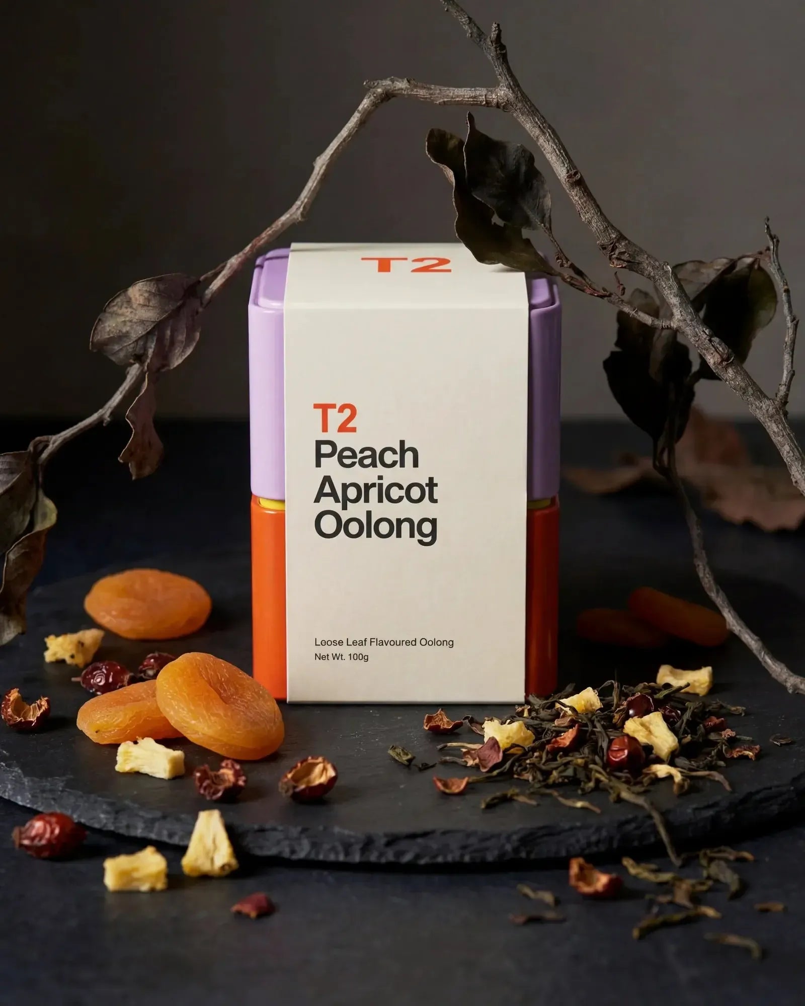 Peach Apricot Oolong Loose Leaf Tin 100g-Gourmet Food & Drink-T2-The Bay Room
