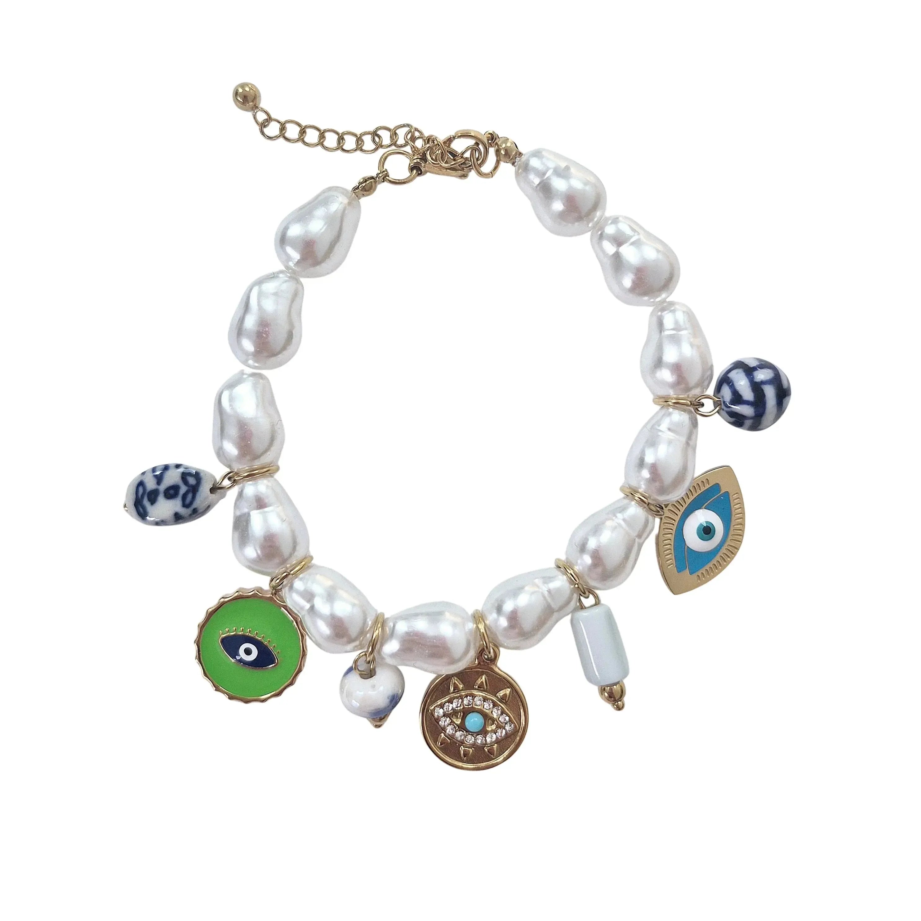 Pearl Multi Charm Bracelet-Jewellery-Zoda-The Bay Room