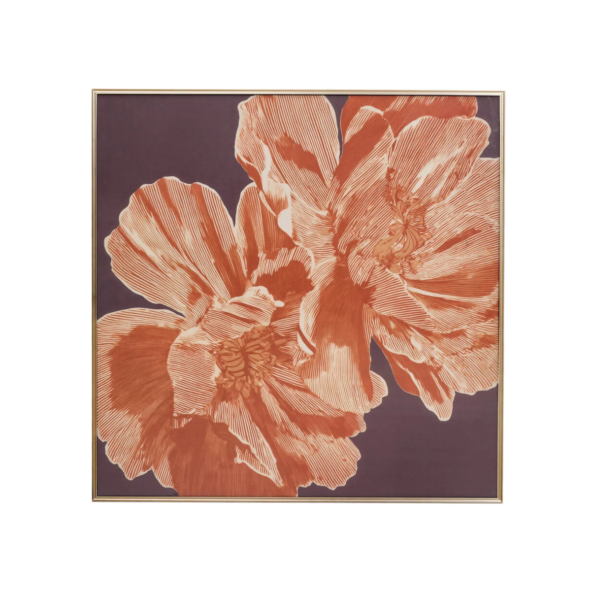 Peony Study Wall Art 90x90x3.8cm