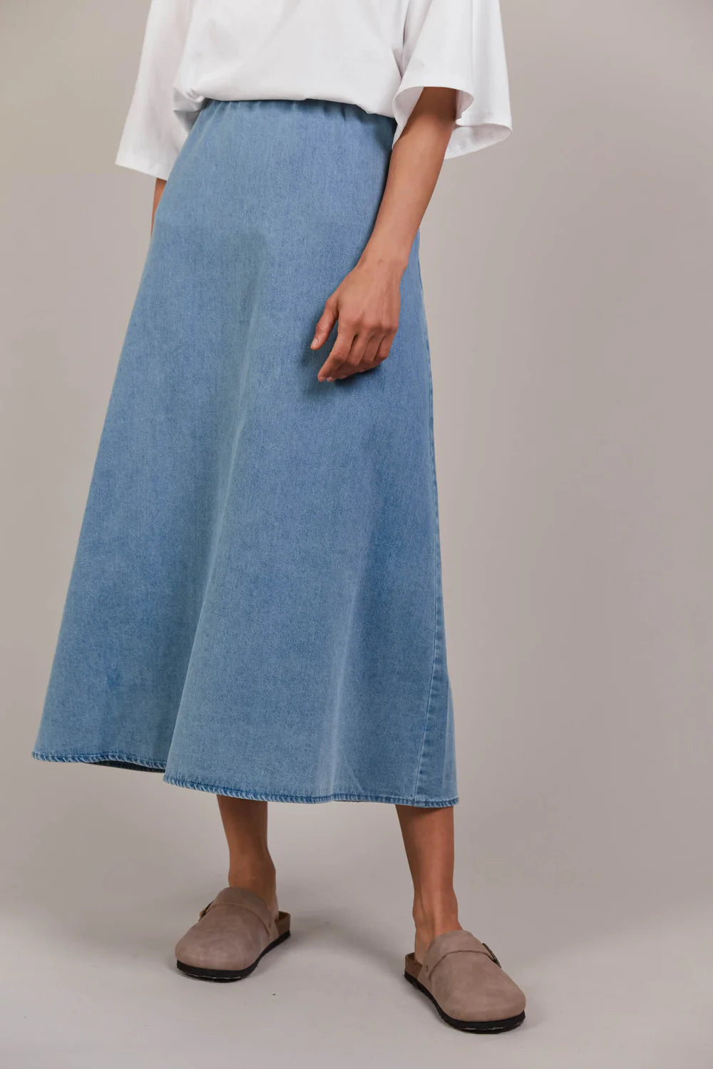 Pepi Denim Midi Skirt - Denim-General-Eb & Ive-The Bay Room