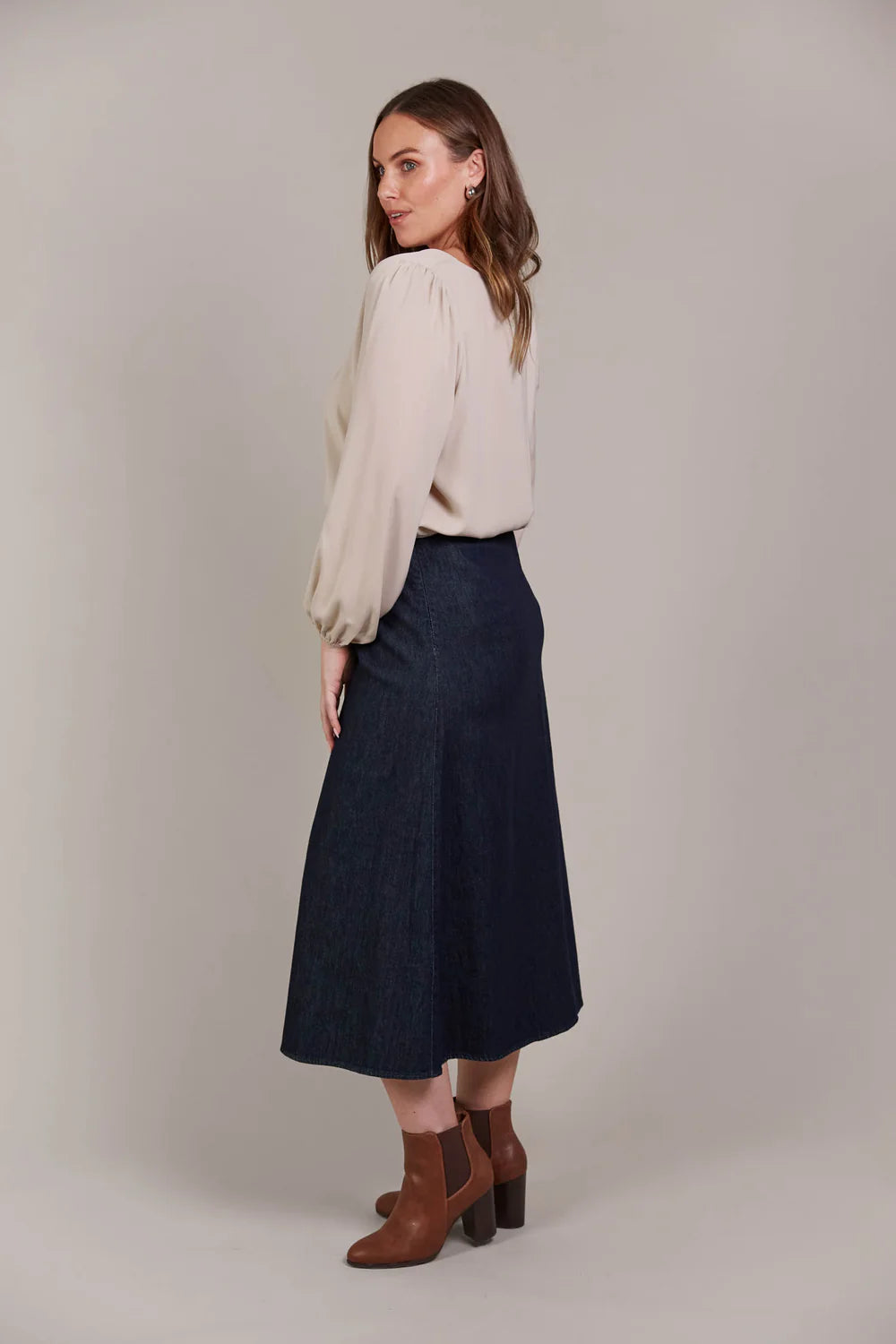 Pepi Denim Midi Skirt - Oxford-General-Eb & Ive-The Bay Room