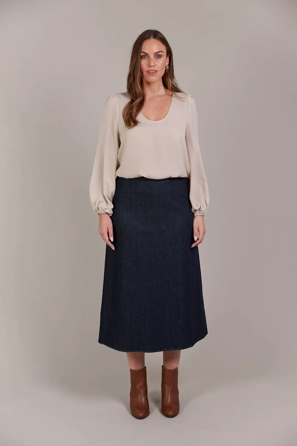 Pepi Denim Midi Skirt - Oxford-General-Eb & Ive-The Bay Room