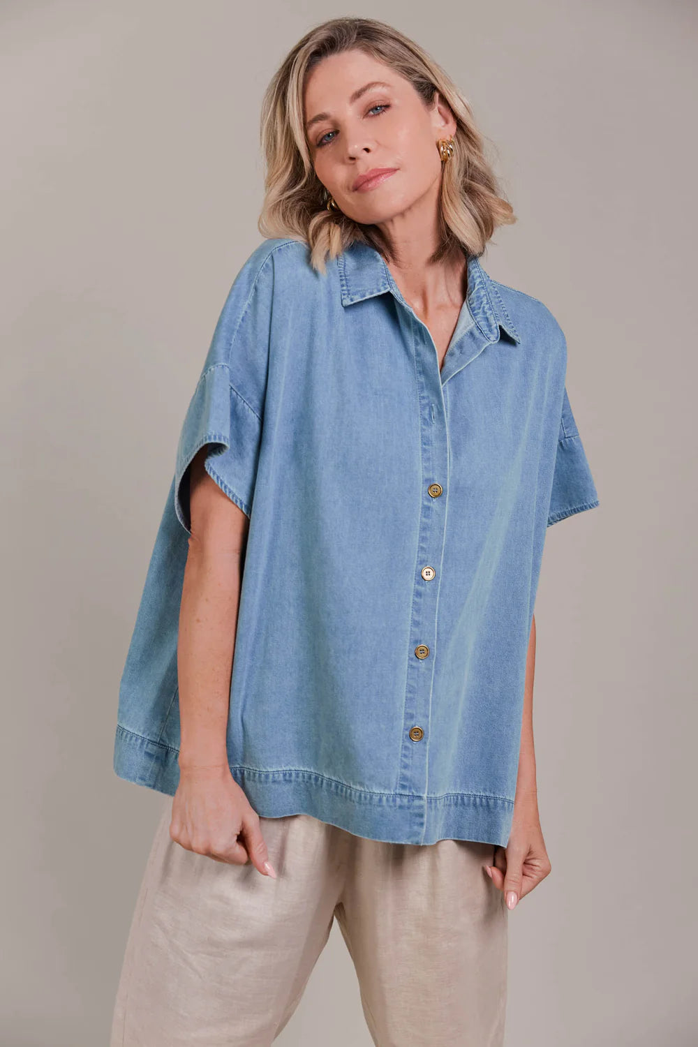 Pepi Denim Shirt - Denim-General-Eb & Ive-The Bay Room