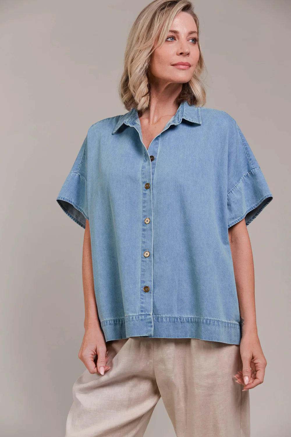 Pepi Denim Shirt - Denim-General-Eb & Ive-The Bay Room