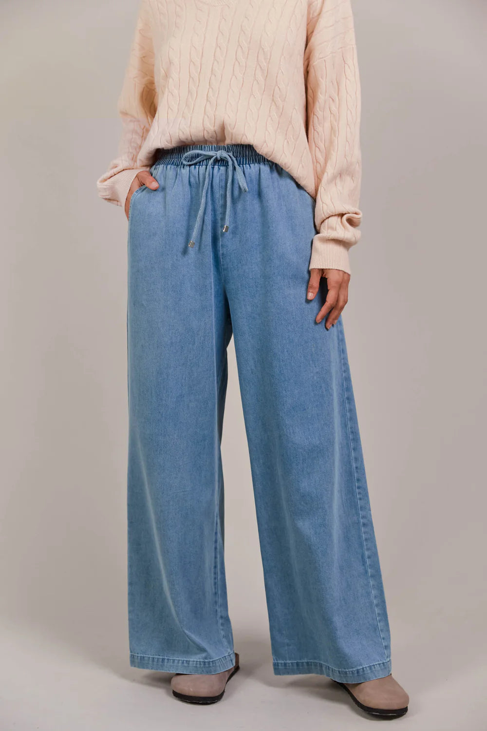 Pepi Wide Denim Pant - Denim-General-Eb & Ive-The Bay Room