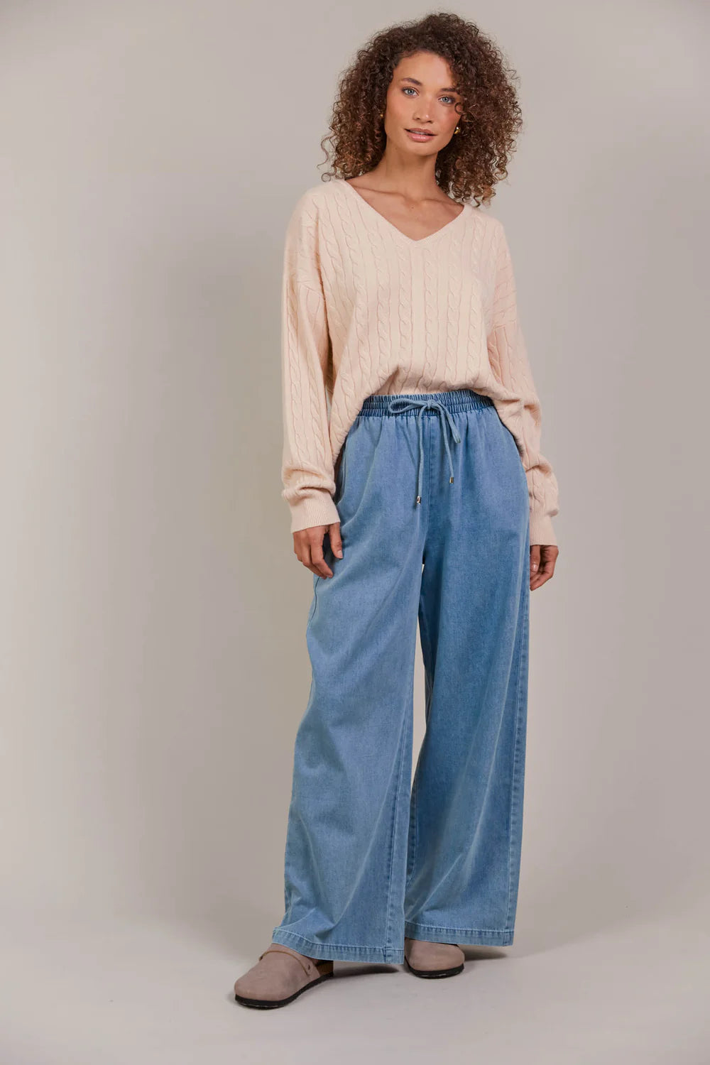 Pepi Wide Denim Pant - Denim-General-Eb & Ive-The Bay Room